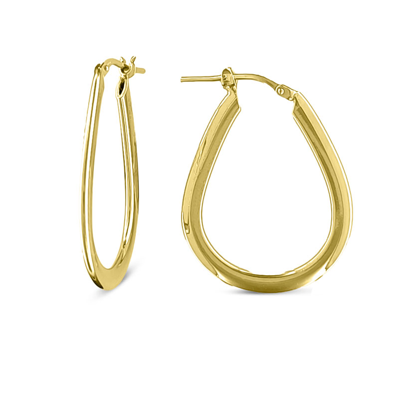 MY iMenso Creoli earring "Ovali Piatto 30mm" (925/1Mgold-plated)