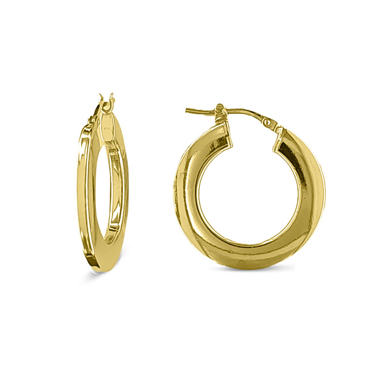 MY iMenso Creoli earring "Tondo Piatto 21mm" (925/1Mgold-plated)