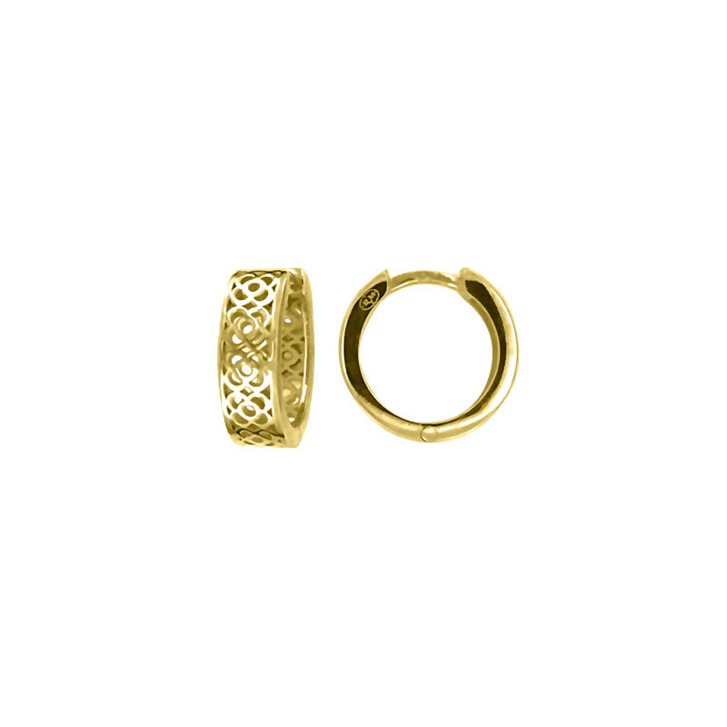 MY iMenso Creoli creol "Filigrano 14mm" (925/1Mgold-plated)