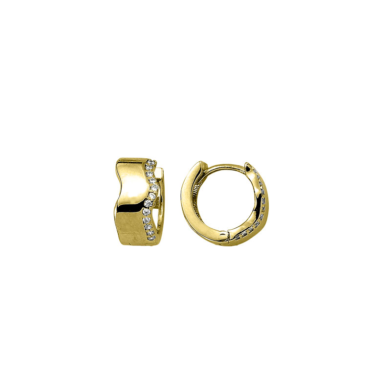 MY iMenso Creoli creol "Onda 13mm" (925/1Mgold-plated)