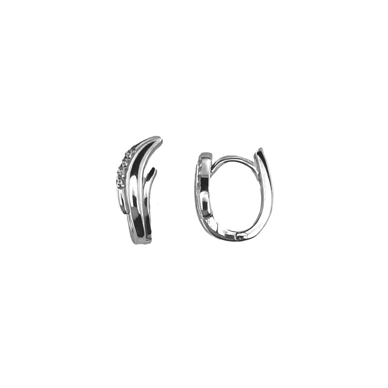 MY iMenso Creoli creol "Piegato 15mm" (925/rhod-plated)