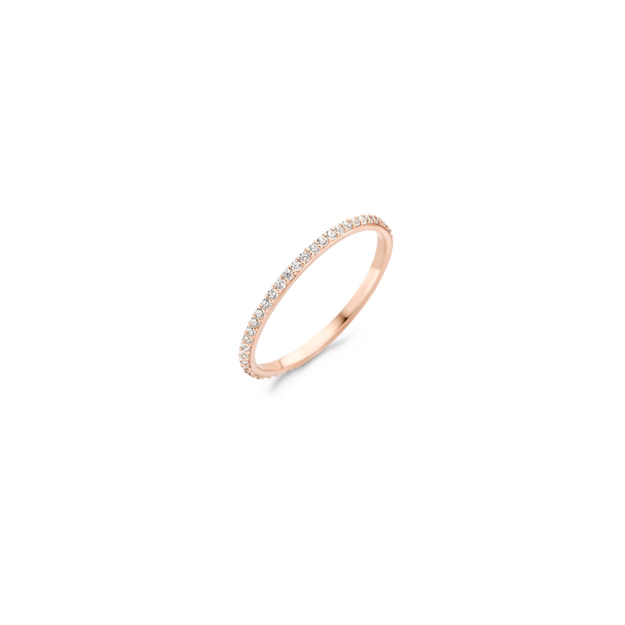 The chance to Blush 
Blush Jewels worden met zorg, liefde en oog voor detail gemaakt van 14 karaat goud. 
Never out of style. De briljant geslepen Zirkonia�s in de deze ros�gouden ring  1201RZI  zijn gezet in een pav� zetting. De perfect aansluitende stenen zorgen voor een mooi sprankelend effect om de vinger. De ros�gouden ring is verrijkt met witte Zirkonia�s waardoor de ring een bicolor uitstraling krijgt. Hierdoor kun je de ring perfect combineren met zowel witgouden als ros�gouden Blush sieraden. Draag je hem op zichzelf, dan is deze slanke Blush ring een elegante blikvanger. 
Blush Jewels worden geleverd in een Blush cadeauverpakking. 
From the heart
 
 