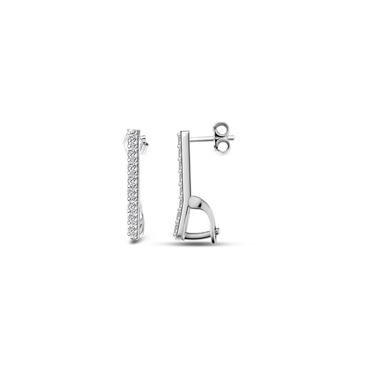 MY iMenso Creoli Carezza earstud Zirconi for M&L stones