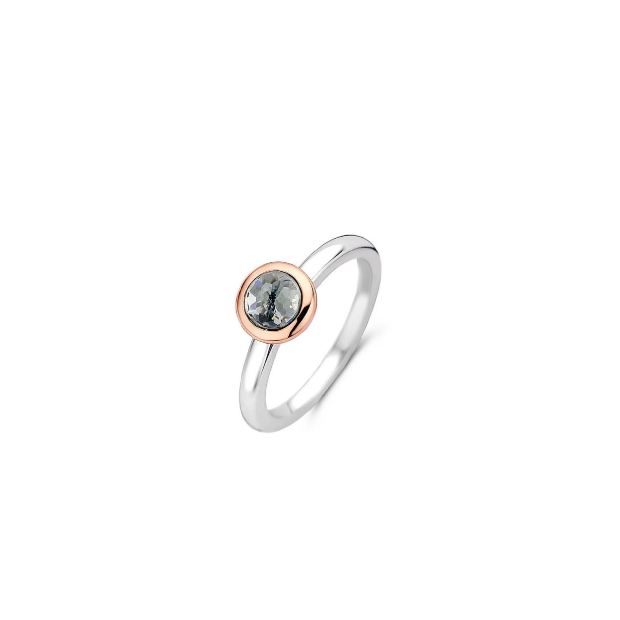 De TI SENTO - Milano Ring 12103GB is gemaakt van Zilver met een ros�gouden plating. De kleurstelling van deze ring is Grijsblauw. Alle TI SENTO - Milano producten worden geleverd in een luxe geschenkverpakking.