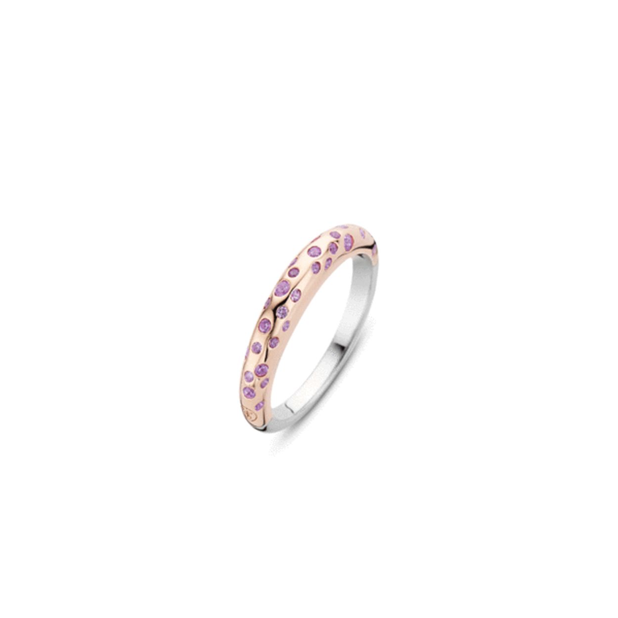 Ti Sento ring verguld met roze zirkonia maat 56