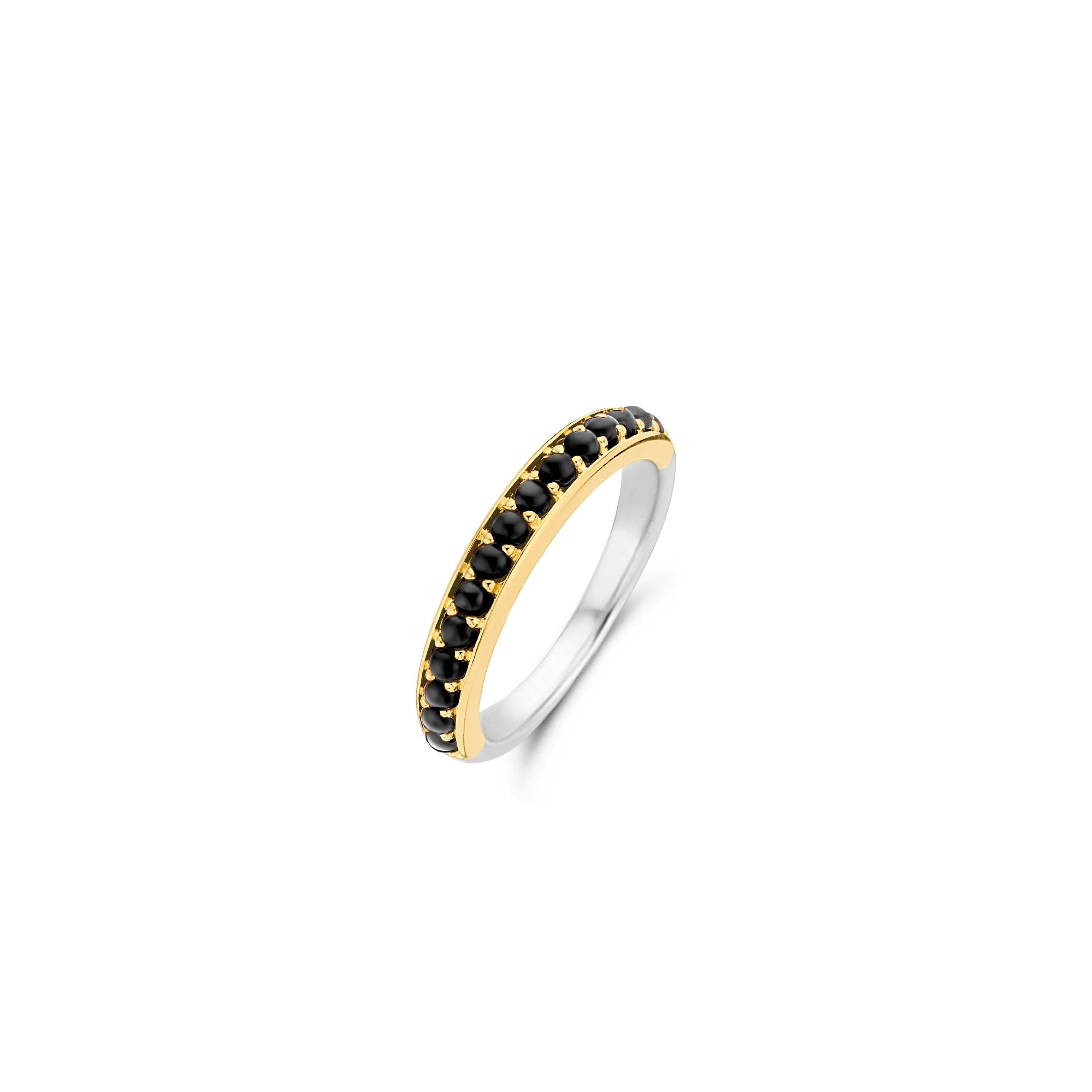 De TI SENTO - Milano Ring 12123BO is gemaakt van Zilver gold plated. De kleurstelling van deze ring is Zwarte Onyx. Alle TI SENTO - Milano producten worden geleverd in een luxe geschenkverpakking.
