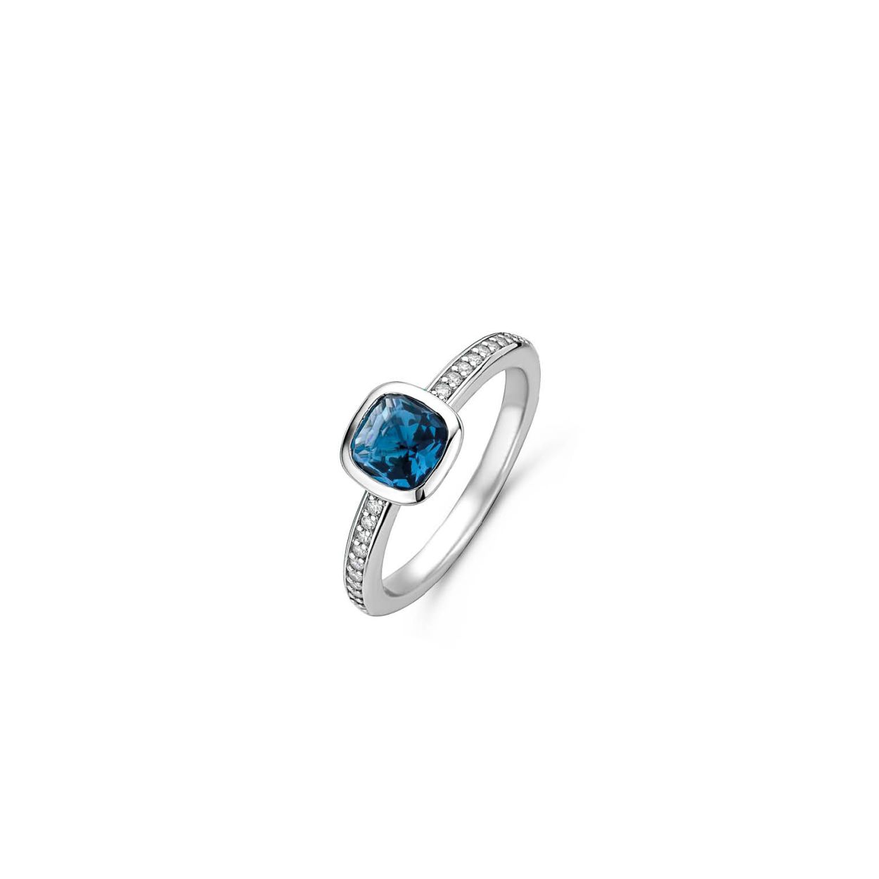 De TI SENTO - Milano Ring 12176DB is gemaakt van Zilver . De kleurstelling van deze ring is Blauw. Alle TI SENTO - Milano producten worden geleverd in een luxe geschenkverpakking.