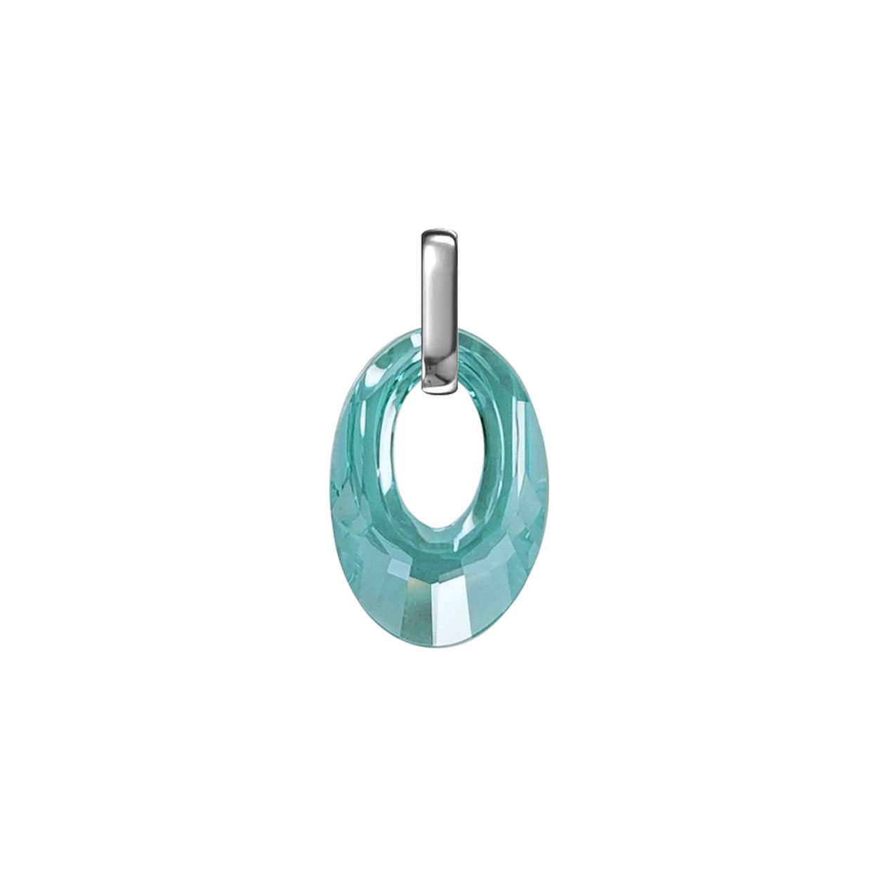 My iMenso MY iMenso Creoli Helios pendant "Brillante crystal" "blue zircon" 20mm