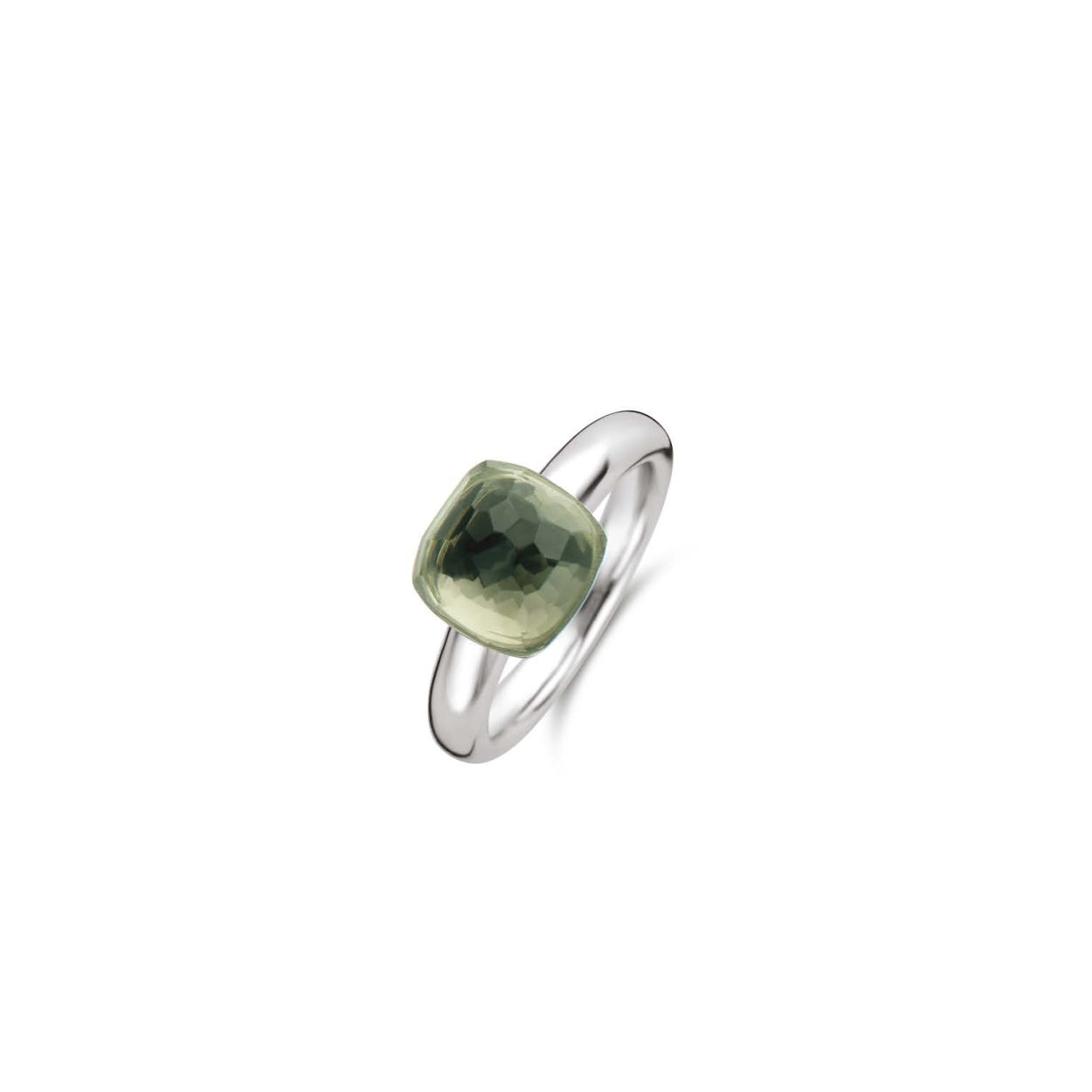 De TI SENTO - Milano Ring 12187GG is gemaakt van Zilver . De kleurstelling van deze ring is Groen. Alle TI SENTO - Milano producten worden geleverd in een luxe geschenkverpakking.