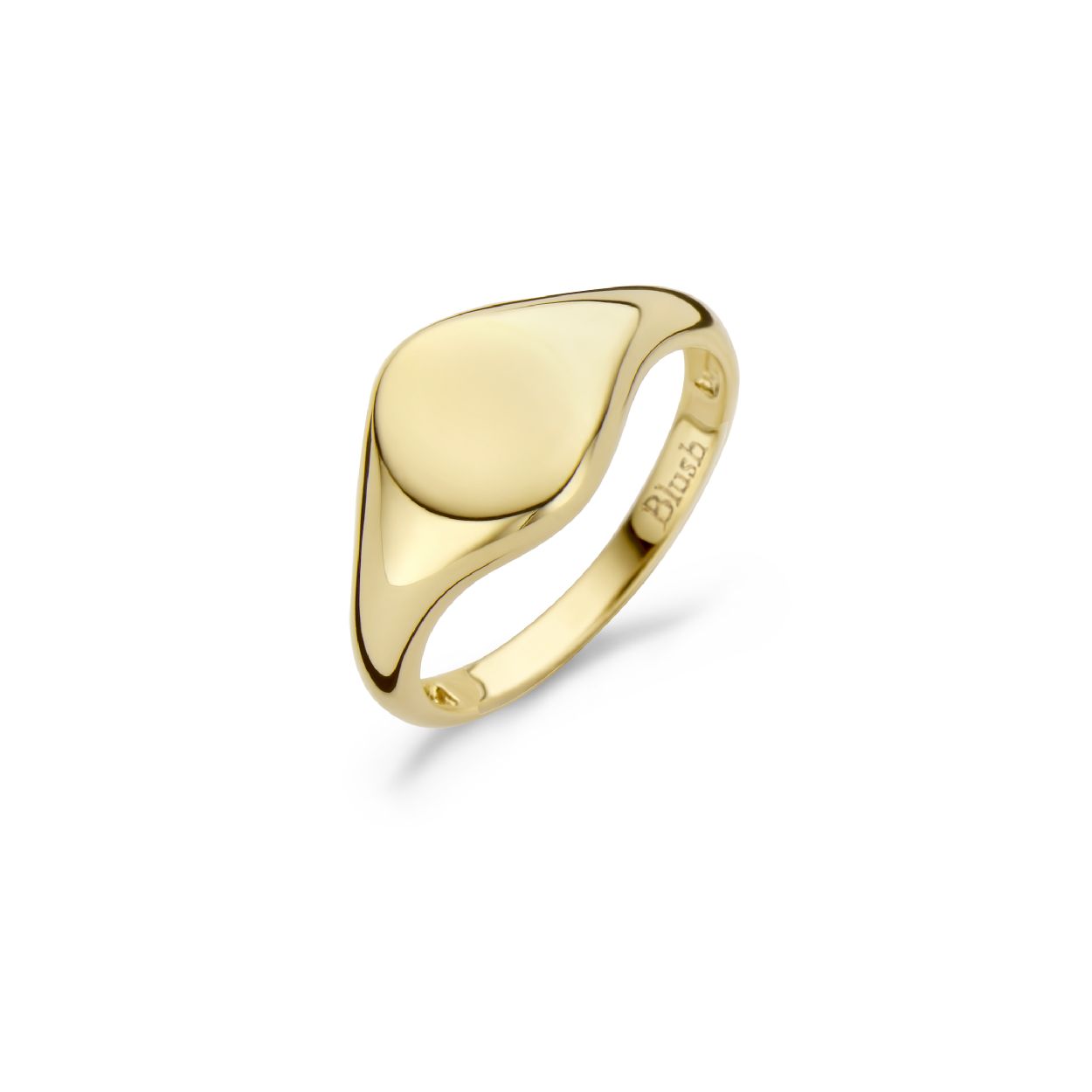 Blush ring voor gravure goud 14kt 
