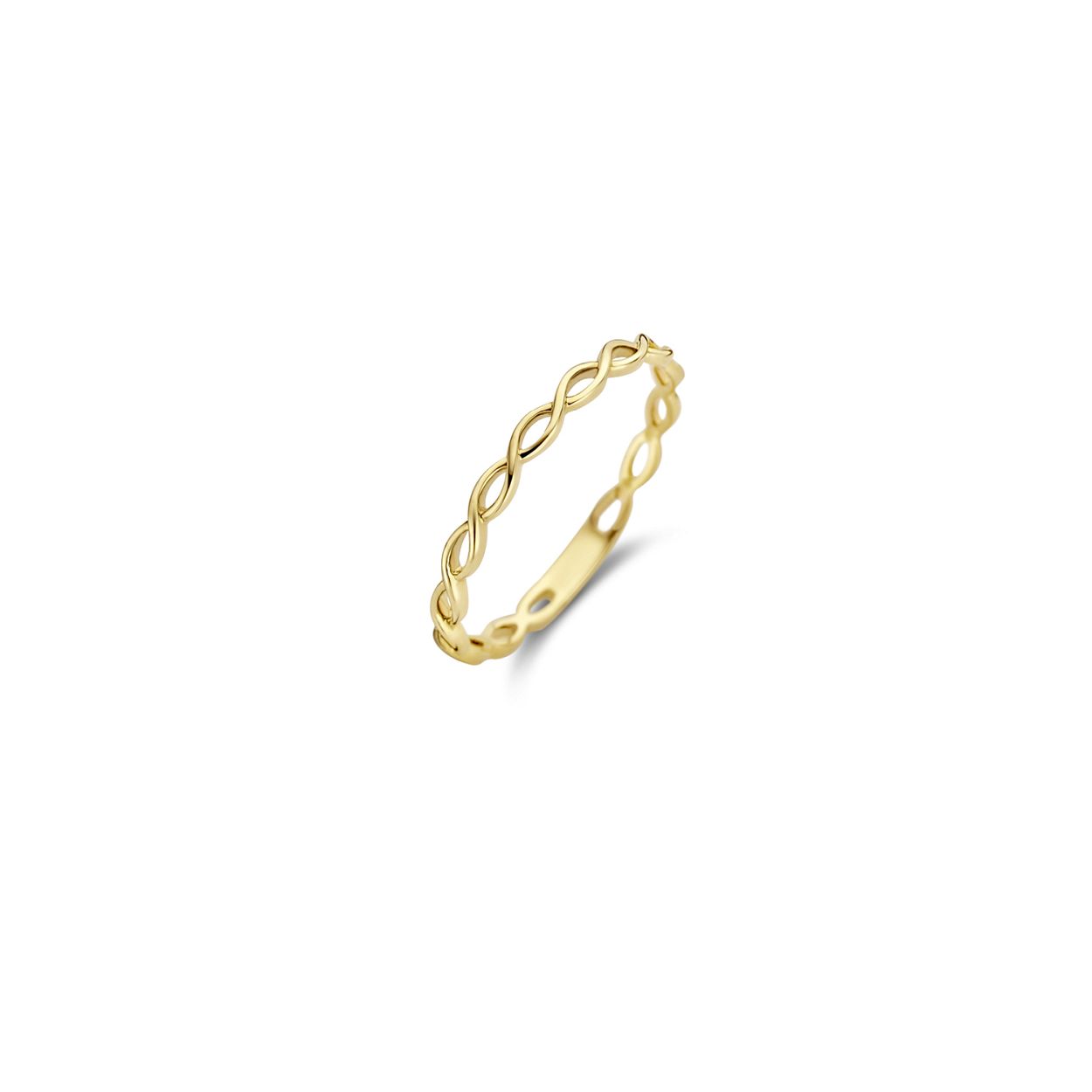 Blush Jewels worden met zorg, liefde en oog voor detail gemaakt van 14 karaat geelgoud. 
Het verfijnde design van deze opengewerkte ring van deze Blush { 1220YGO } geeft deze klassieke smalle gouden ring iets extra�s. Deze gevlochten Blush ring is als subtiel statement op zichzelf te dragen, maar laat zich als aanschuifring ook prachtig combineren met meerdere Blush ringen. 
Blush Jewels worden geleverd in een Blush cadeauverpakking. 
- Wear your Blush