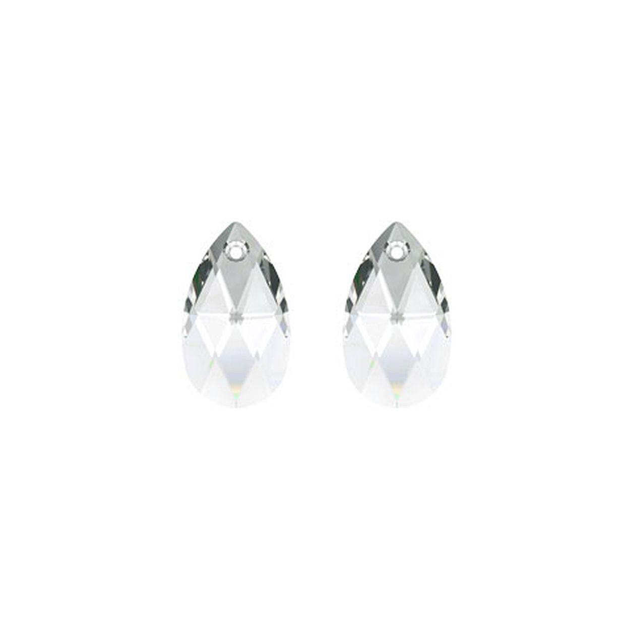 MY iMenso Creoli Carezza Pera pair of stones "Brillante
crystal" "Crystal" 16mm