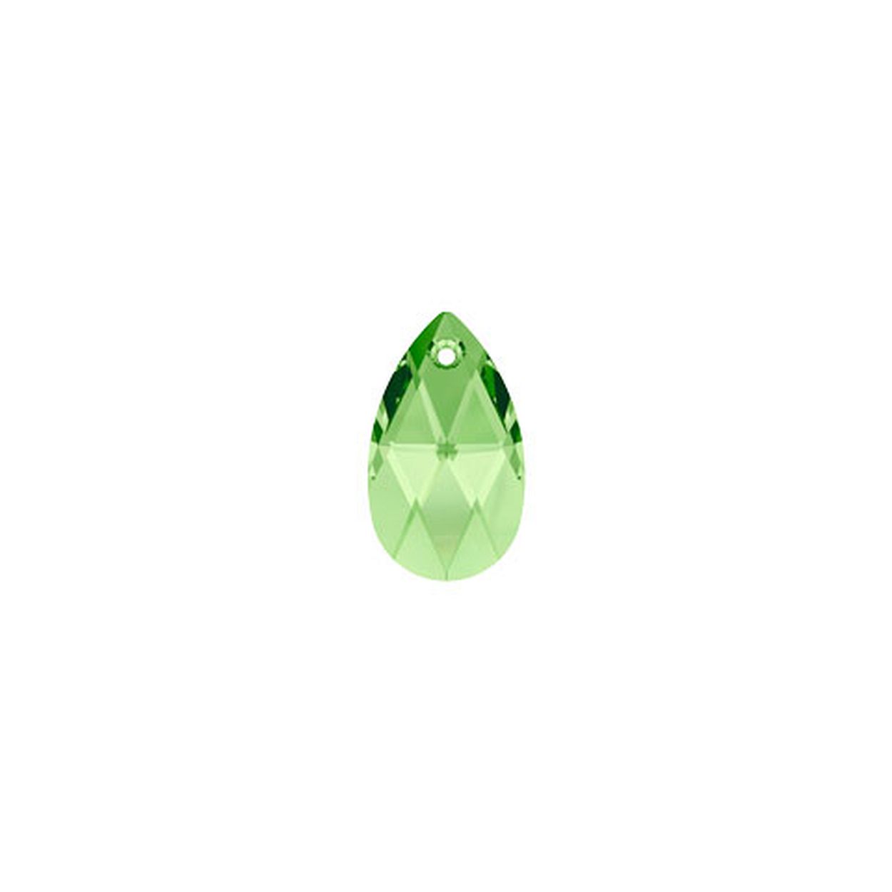 De Pera Peridot steen is een aparte steen door zijn slijpvorm. Deze steen is geschikt om toe te voegen aan één van de Carezza hangers. Deze steen is gemaakt van "Oostenrijks synthetisch kristal" hetgeen garant staat voor een mooi schittering en kwaliteit. Door het eenvoudige wisselen is het leuk om meerdere stenen te hebben en zo dagelijks uw hanger of oorhangers te veranderen.
MY iMenso Creoli Carezza Pera single stone "Brillantecrystal" "Peridot" 16mm