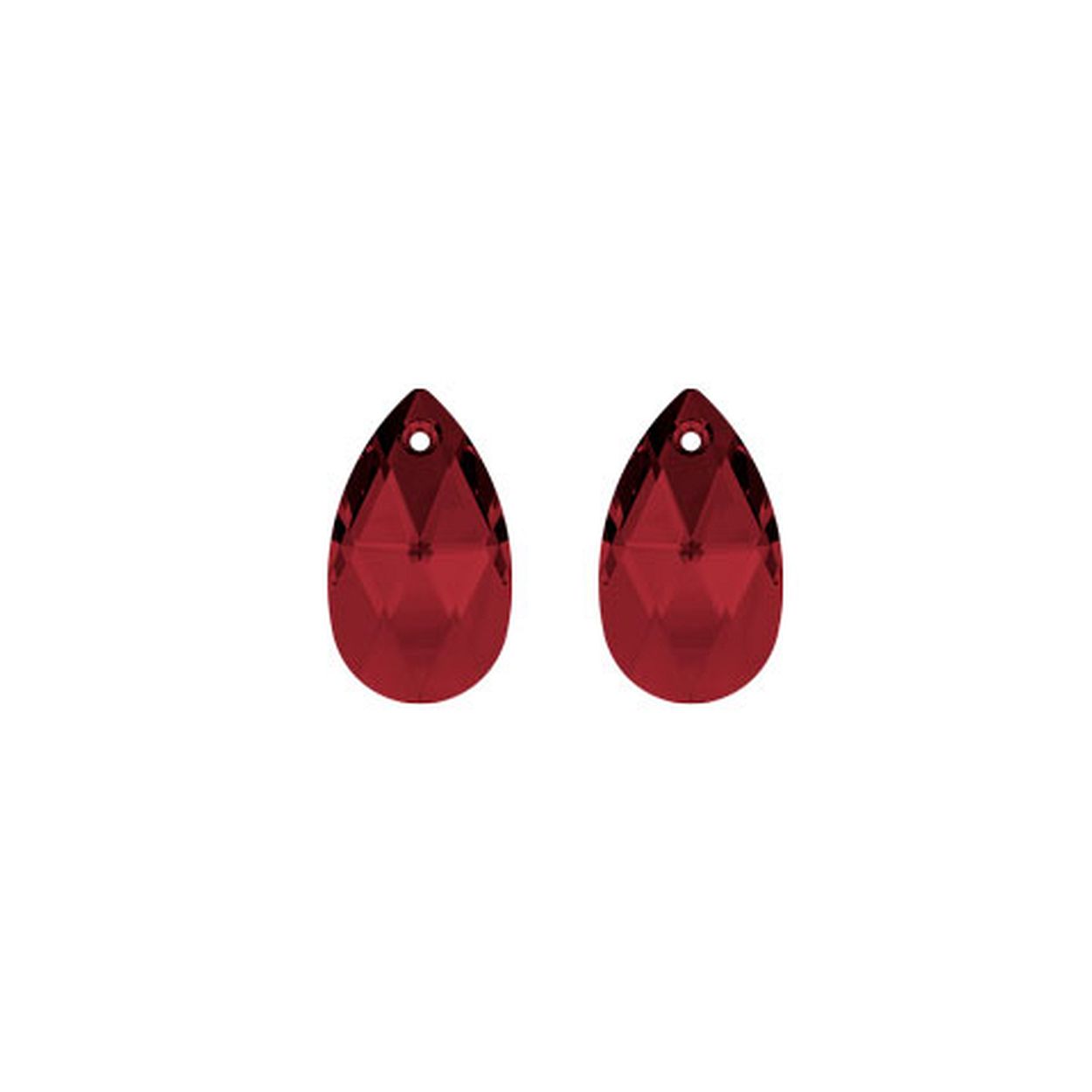 MY iMenso Creoli Carezza Pera pair of stones "Brillante
crystal" "Scarlet" 16mm 