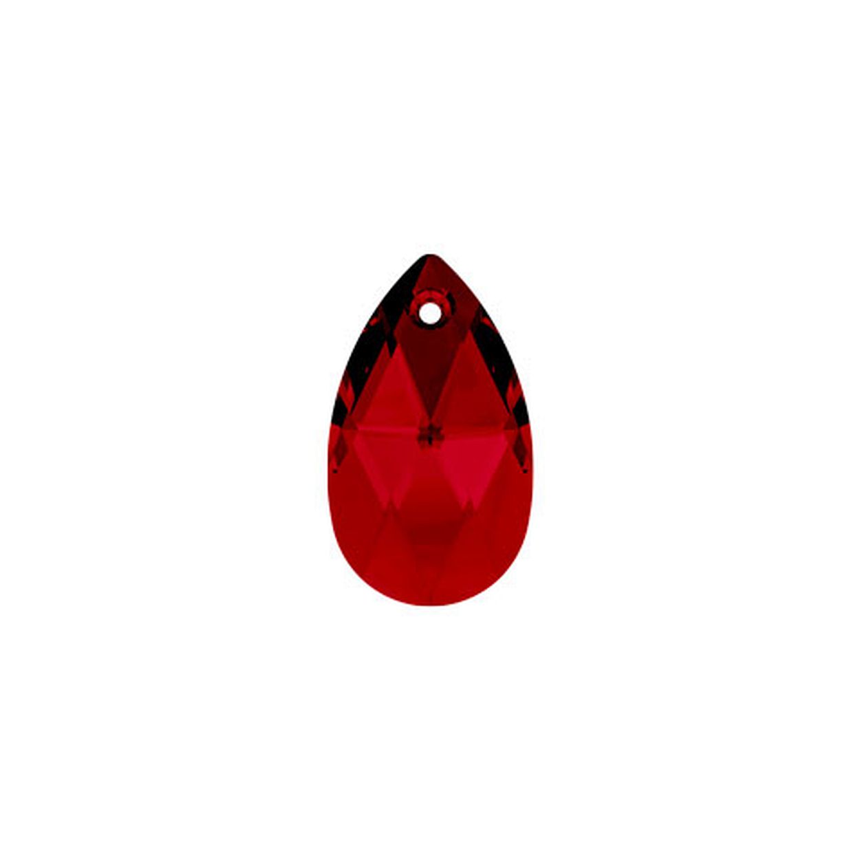 MY iMenso Creoli Carezza Pera single stone "Brillante
crystal" "Scarlet" 22mm S