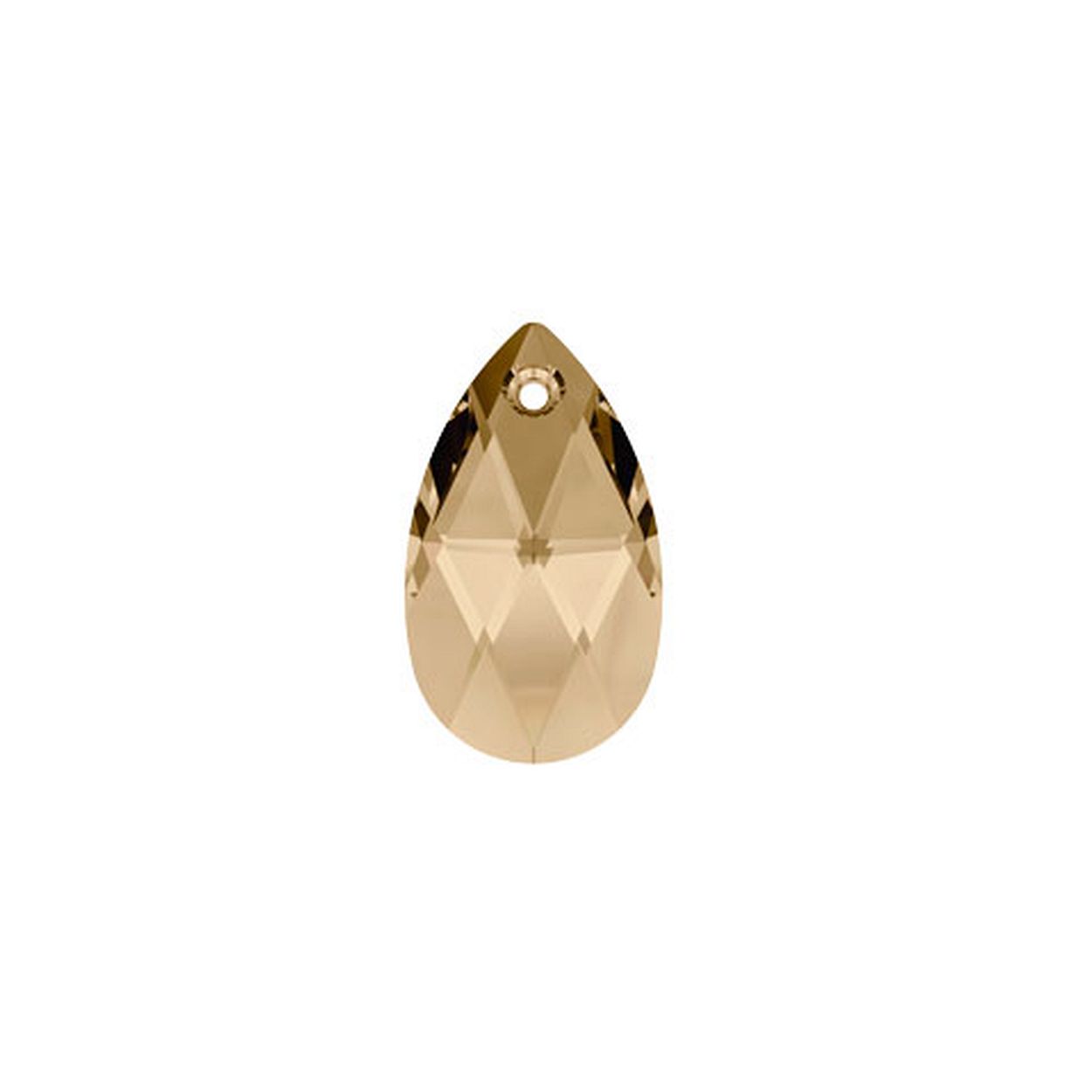 MY iMenso Creoli Carezza Pera single stone "Brillante
crystal" "Golden Shadow" 22mm