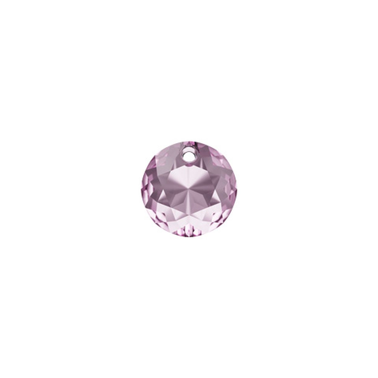 Creoli Carezza Tonda single stone "Brillantecrystal" "L. Amethyst" 14mm