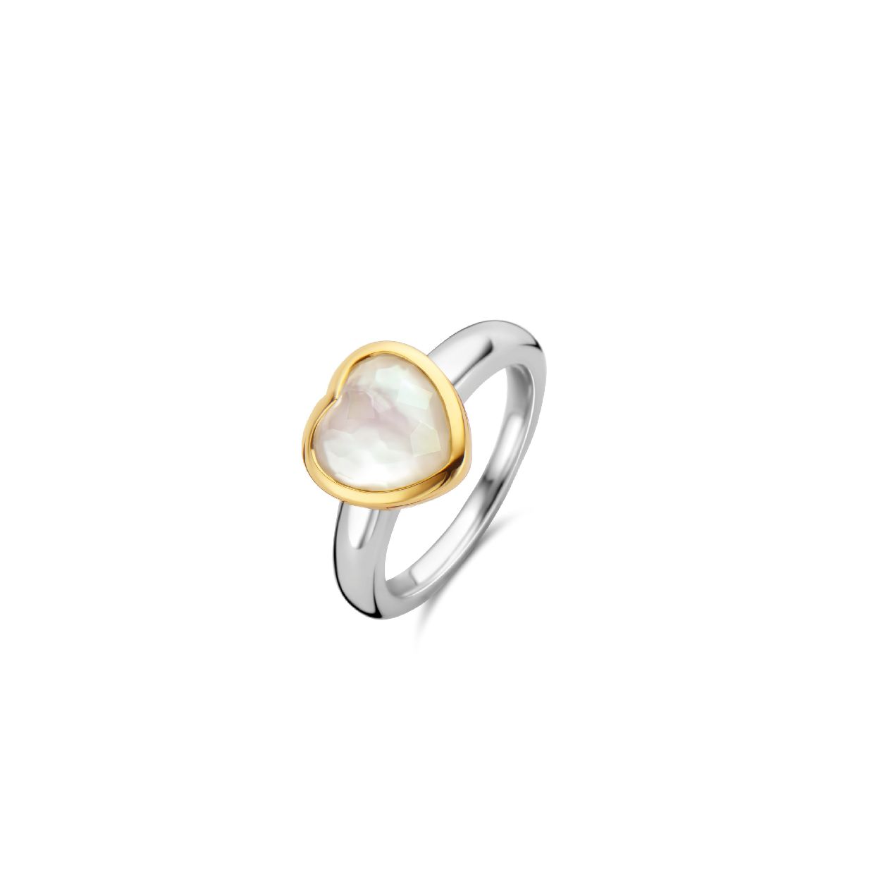 Dit is een Ring van het merk TI SENTO Milano. Dit sieraad heeft de volgende kleur: Parelmoer