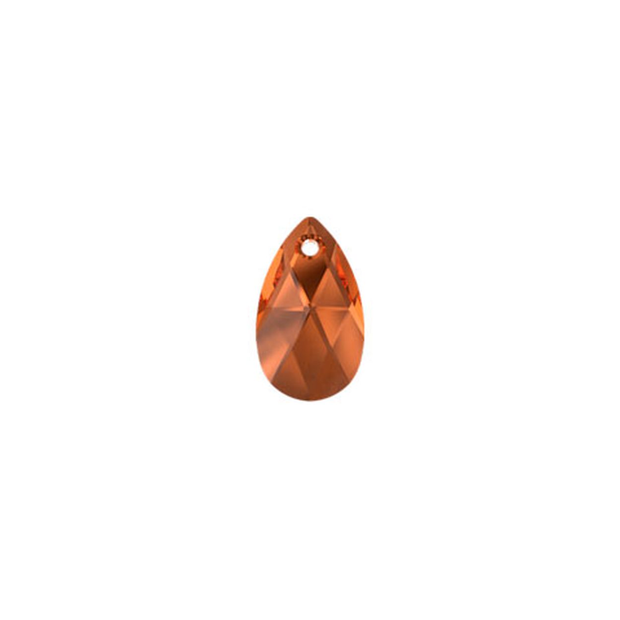 De Pera Smoked Amber steen is een aparte steen door zijn slijpvorm. Deze steen is geschikt om toe te voegen aan één van de Carezza hangers. Deze steen is gemaakt van "Oostenrijks synthetisch kristal" hetgeen garant staat voor een mooi schittering en kwaliteit. Door het eenvoudige wisselen is het leuk om meerdere stenen te hebben en zo dagelijks uw hanger of oorhangers te veranderen.

MY iMenso Creoli Carezza Pera single stone "Brillantecrystal" "Smoked Amber" 16mm