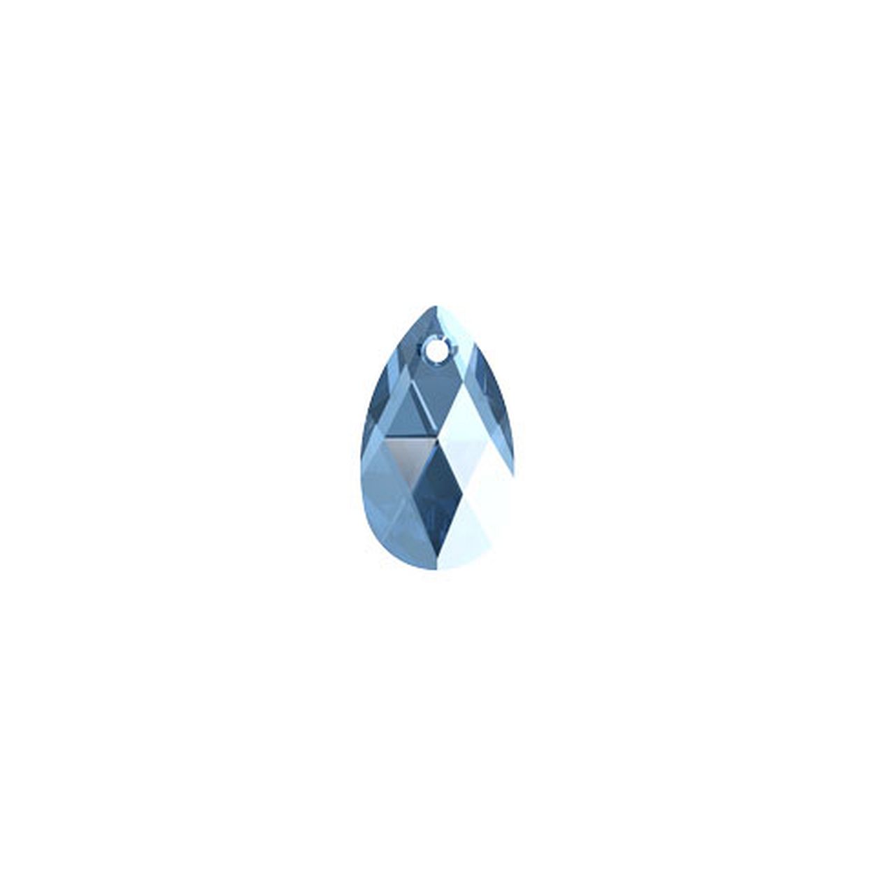 De Pera Light Sapphire steen is een aparte steen door zijn slijpvorm. Deze steen is geschikt om toe te voegen aan één van de Carezza hangers. Deze steen is gemaakt van "Oostenrijks synthetisch kristal" hetgeen garant staat voor een mooi schittering en kwaliteit. Door het eenvoudige wisselen is het leuk om meerdere stenen te hebben en zo dagelijks uw hanger of oorhangers te veranderen.

MY iMenso Creoli Carezza Pera single stone "Brillantecrystal" "Light Sapphire" 16mm S