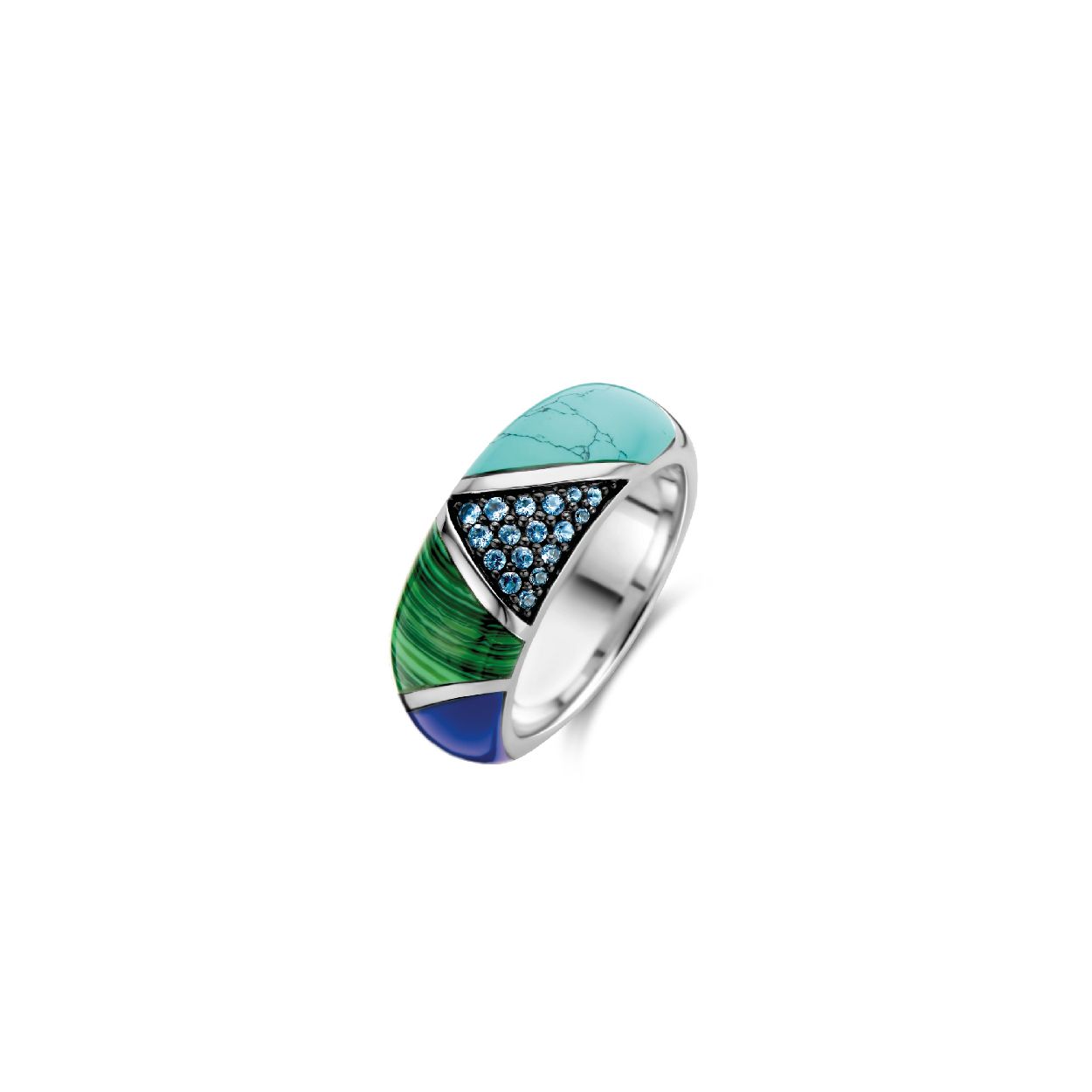 Dit is een Ring van het merk TI SENTO Milano. Dit sieraad heeft de volgende kleur: Turquoise