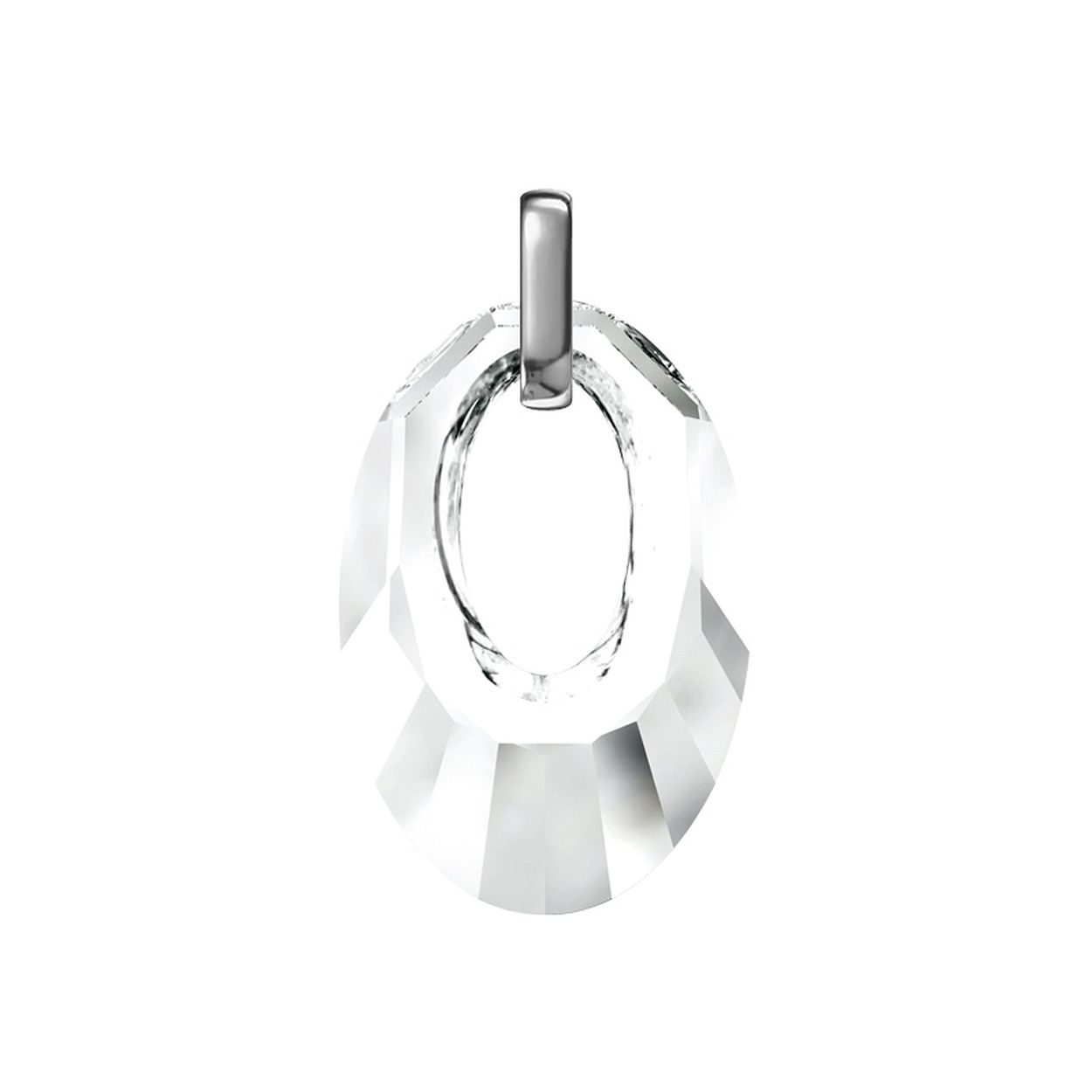 MY iMenso Creoli Helios 30mm pendant "Brillante crystal" "Crystal" (925/rhod-plated)