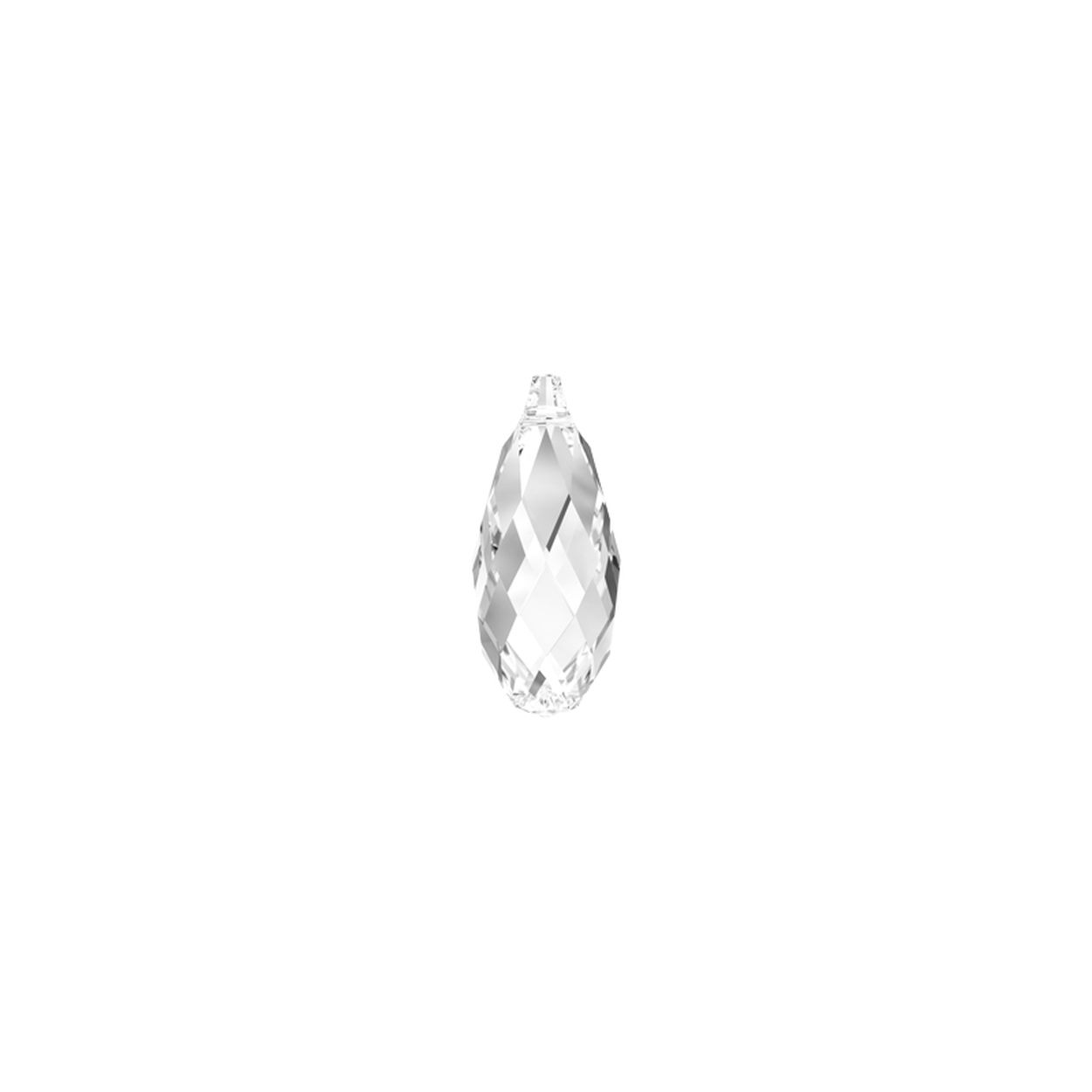 De Briolette Crystal steen is een aparte steen door zijn slijpvorm. Deze steen is geschikt om toe te voegen aan één van de Carezza hangers. Deze steen is gemaakt van "Oostenrijks synthetisch kristal" hetgeen garant staat voor een mooi schittering en kwaliteit. Door het eenvoudige wisselen is het leuk om meerdere stenen te hebben en zo dagelijks uw hanger of oorhangers te veranderen.