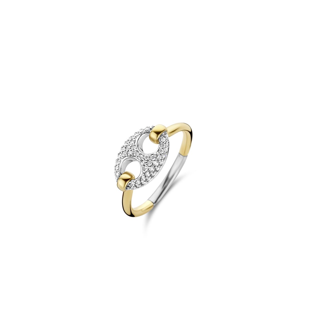 De TI SENTO - Milano Ring 12257ZY is gemaakt van Zilver gold plated. De kleurstelling van deze ring is Wit met geel verguld. Alle TI SENTO - Milano producten worden geleverd in een luxe geschenkverpakking.