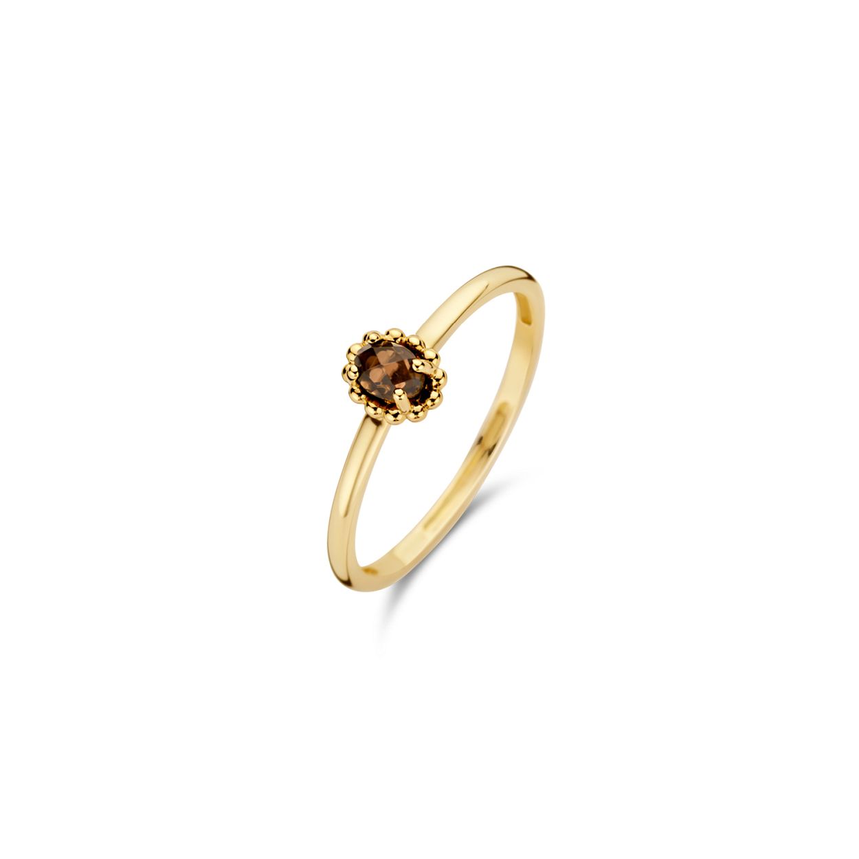 Dit is een  goudkleurige ring van het merk Blush voor dames