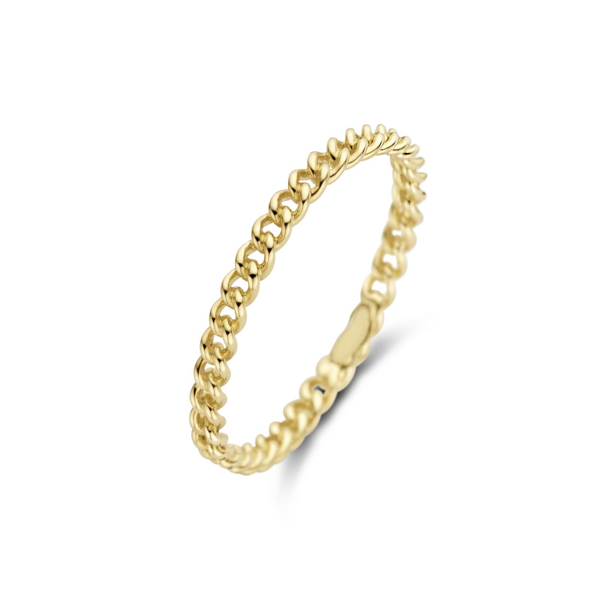 Blush minimalistische ring 14k geelgoud.