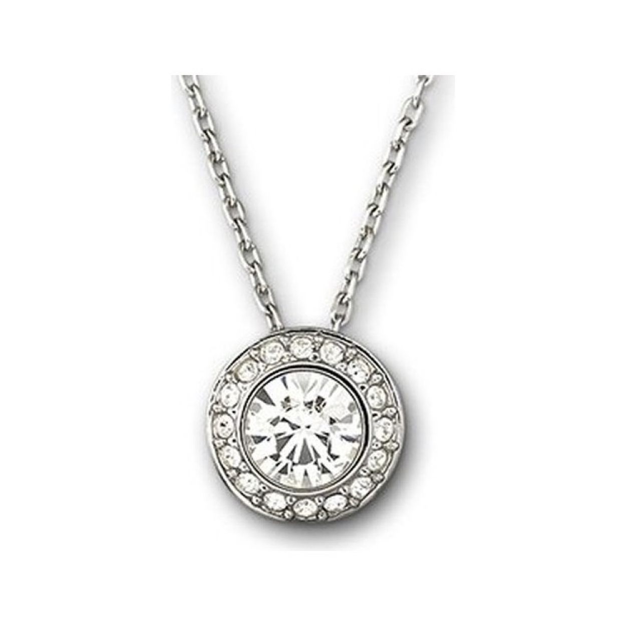 Dit is een collier van het merk Swarovski. De kleur is Staal-Zilver.