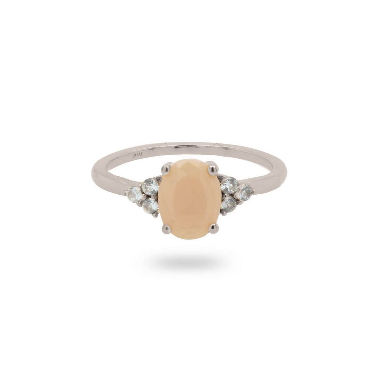 24Kae Ring met kleurstenen - 925 Sterling zilver gerhodineerd 12405S