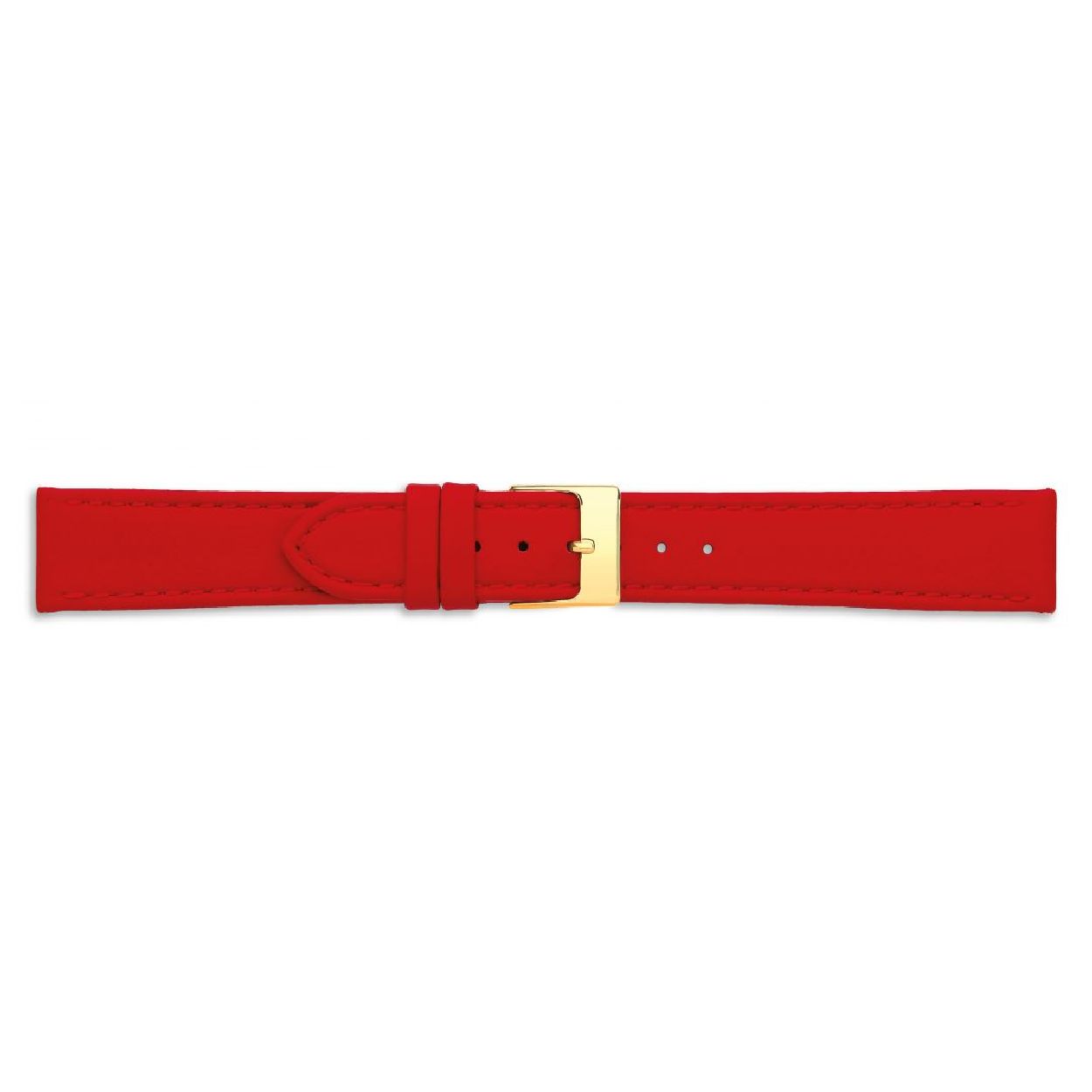Een mooie horlogeband van het merk Condor gemaakt van leer. De kleur van deze horlogeband is rood. De breedte is 16mm.