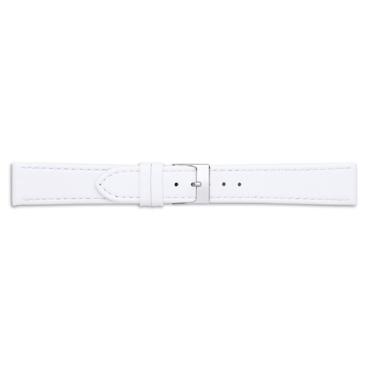 Een mooie horlogeband van het merk Condor gemaakt van leer. De kleur van deze horlogeband is wit. De breedte is 18mm.