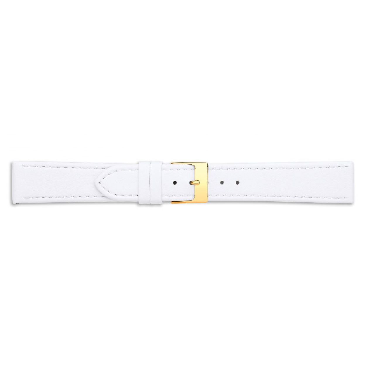 Een mooie horlogeband van het merk Condor gemaakt van leer. De kleur van deze horlogeband is wit. De breedte is 14mm.