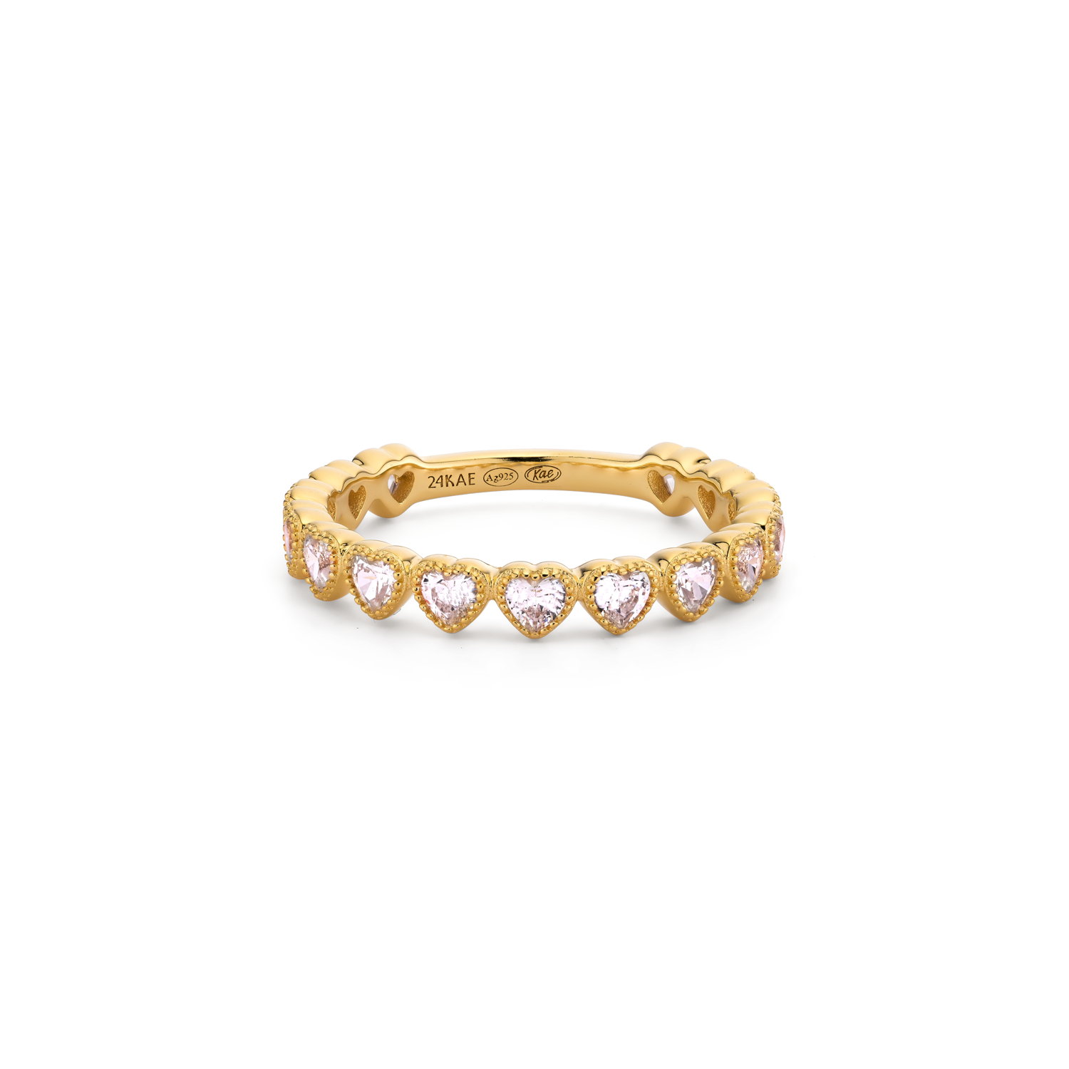 Ring met hartvormige stenen - 124132Y