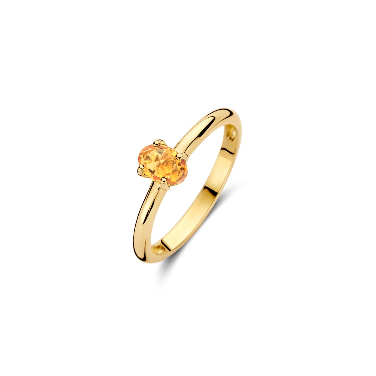 Dit is een  goudkleurige ring van het merk Blush voor dames