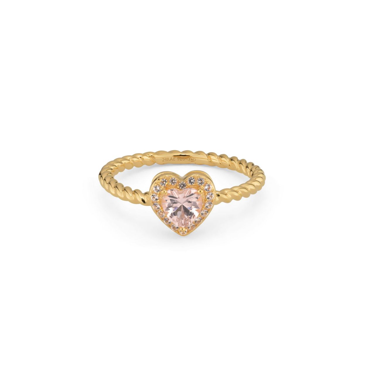 Ring met kleursteen in hartvorm - 12469Y