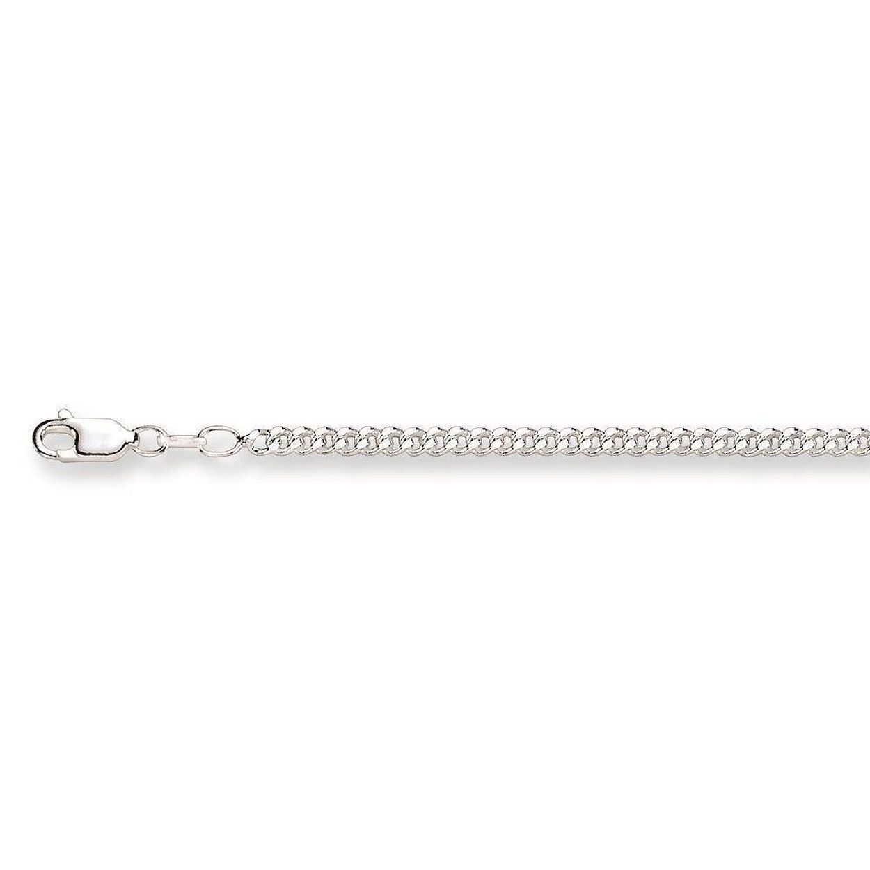 Zilver gourmet collier met karabijnsluiting
Lengte: 70 cm
Breedte: 3 mm