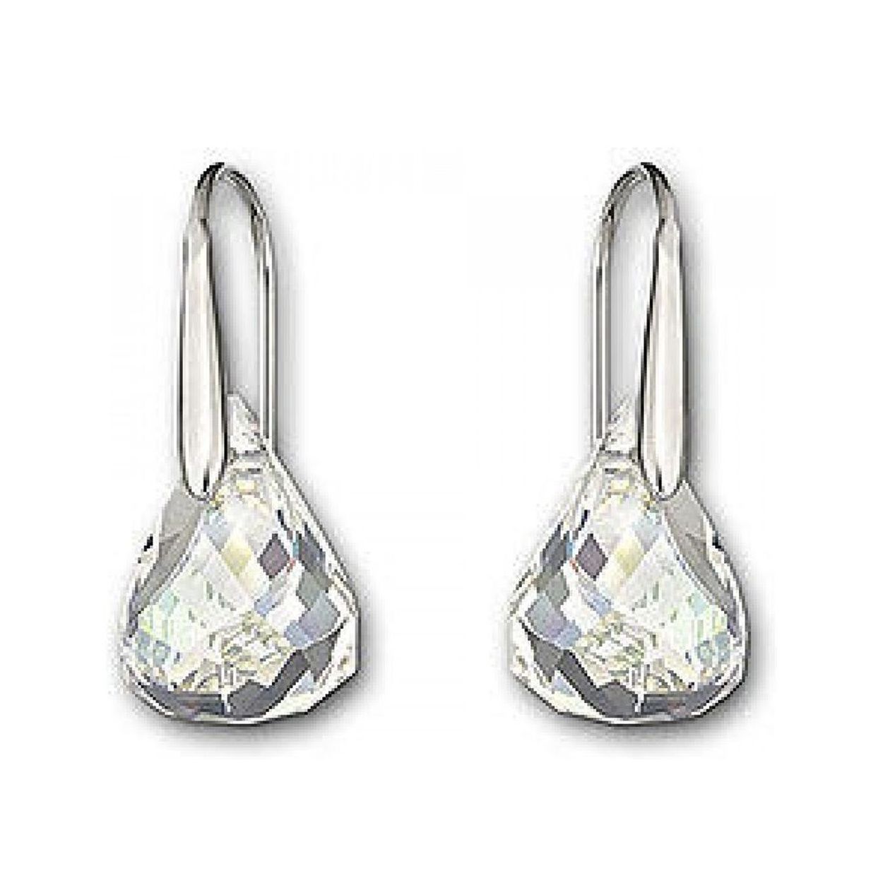 Dit zijn oorbellen van het merk Swarovski. De kleur is staal-zilver.