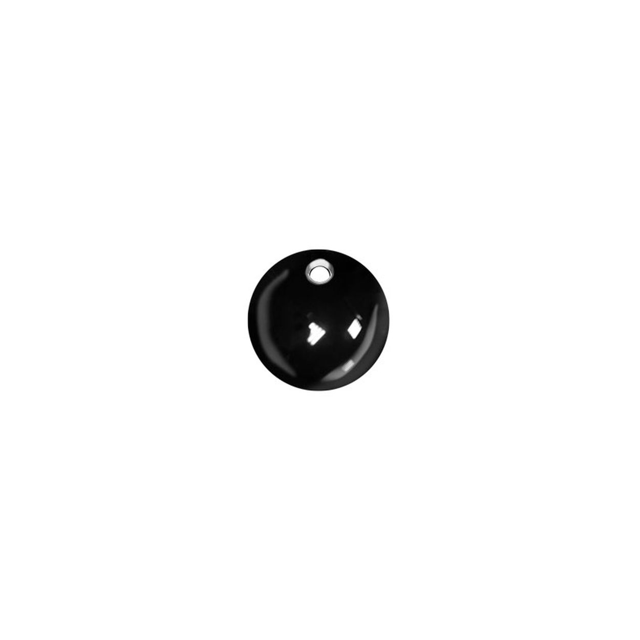 MY iMenso Carezza Round single stone "Black Agate"12mm