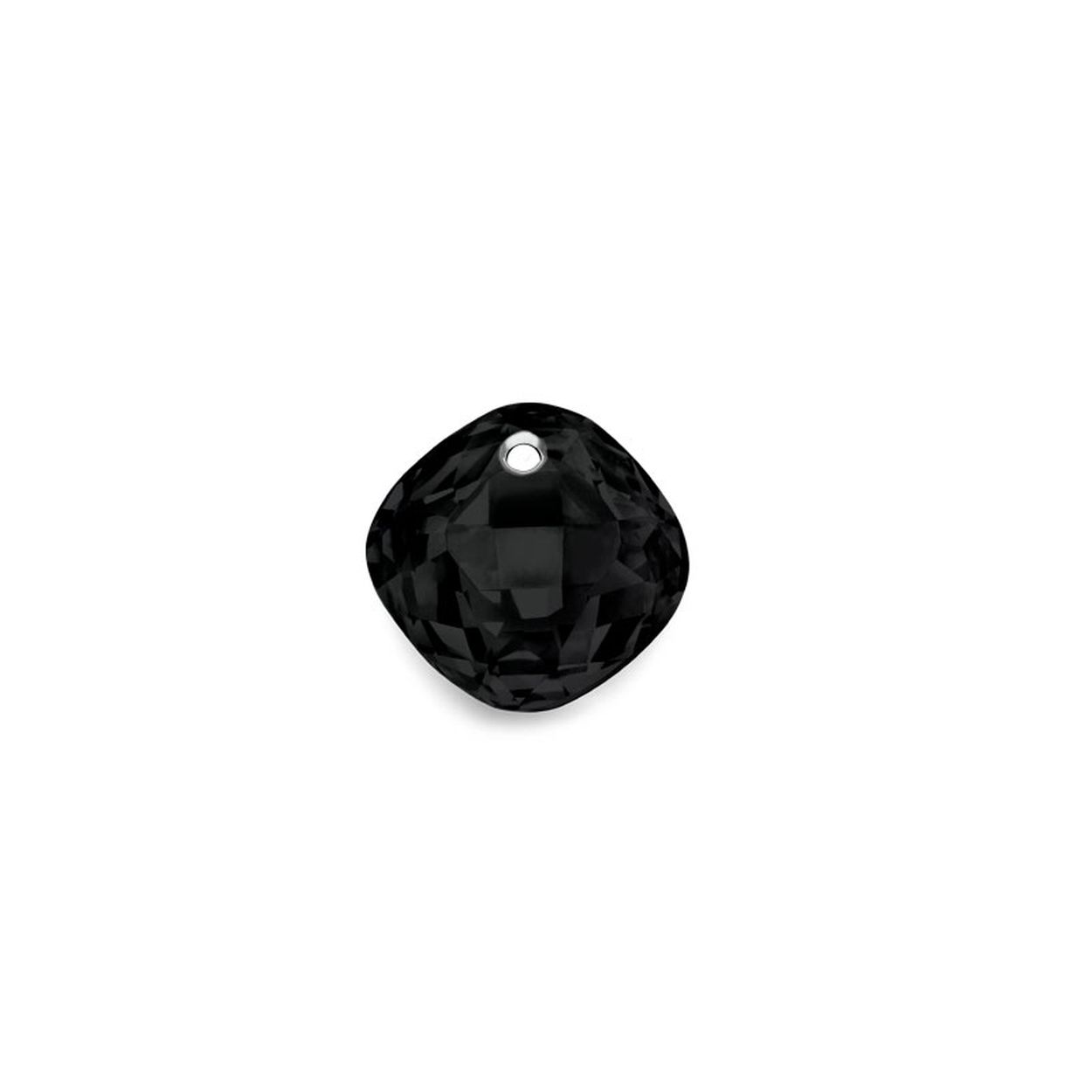 MY iMenso Carezza Quadrati single stone "black Glass"faceted 12mm
