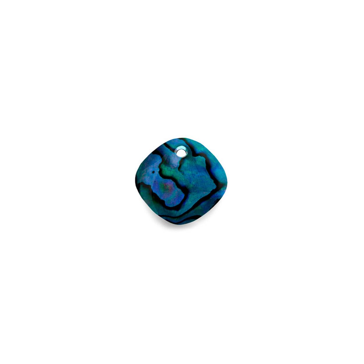MY iMenso Carezza Quadrati single stone "abalone in blue resin" 12mm