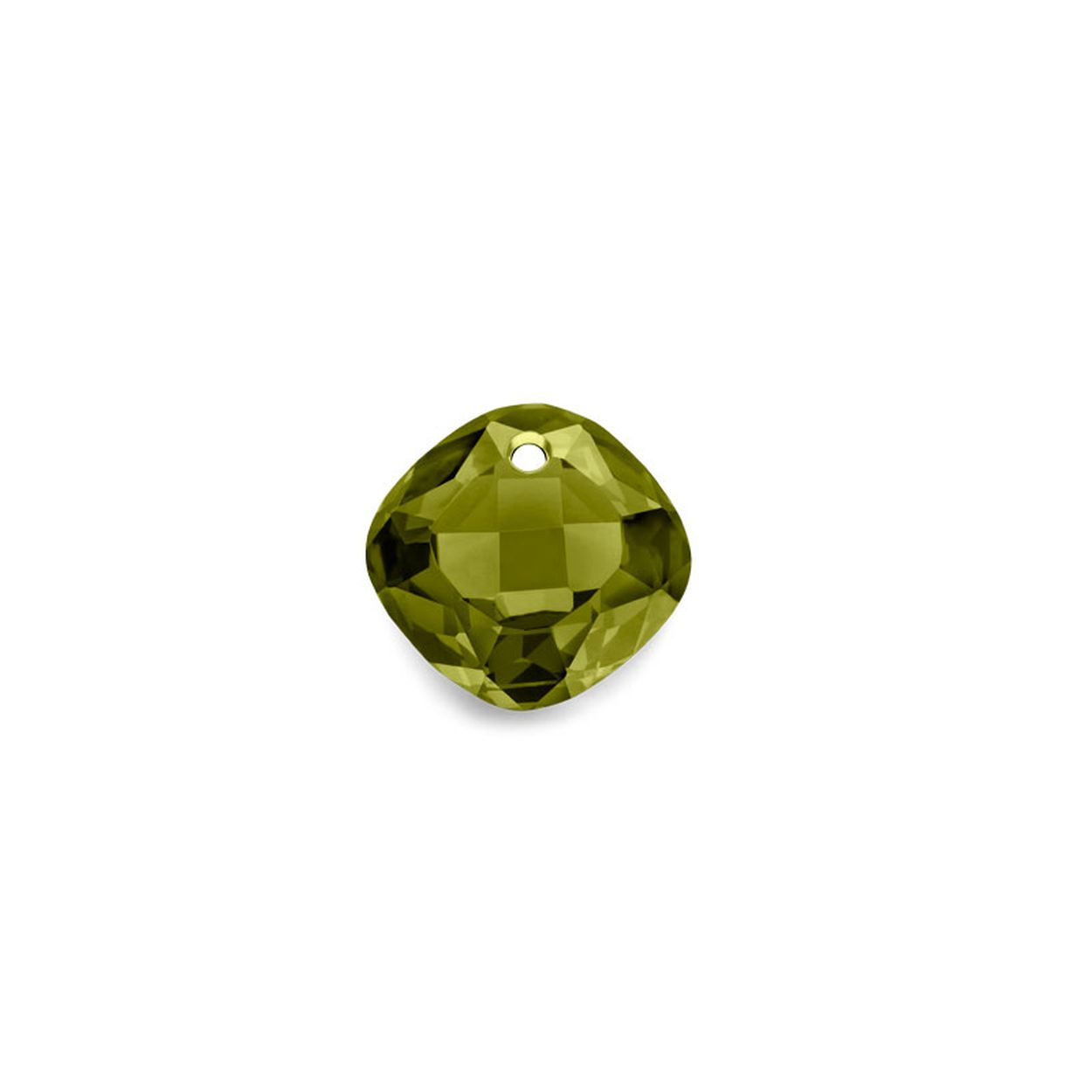MY iMenso Carezza Quadrati single stone "Olive greenCZ" faceted 12mm
