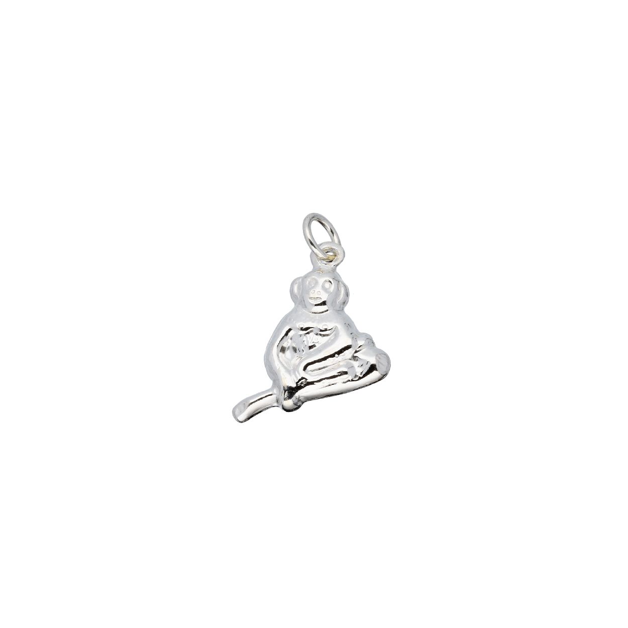 Zilveren hanger aap