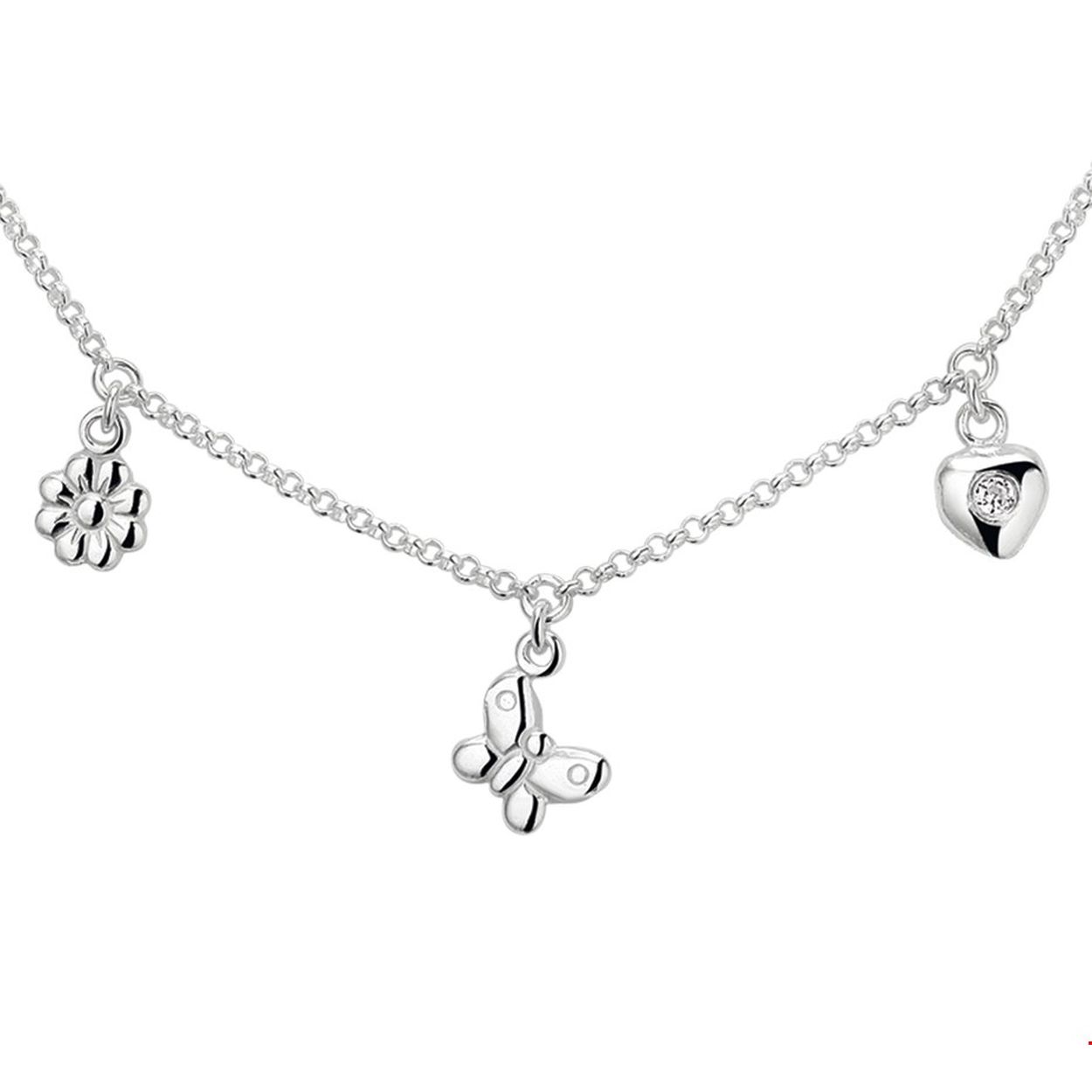 Zilver gerhodineerd collier bedels
Breedte: 1.7 mm Kortste lengte: 35 cm Langste lengte: 38 cm