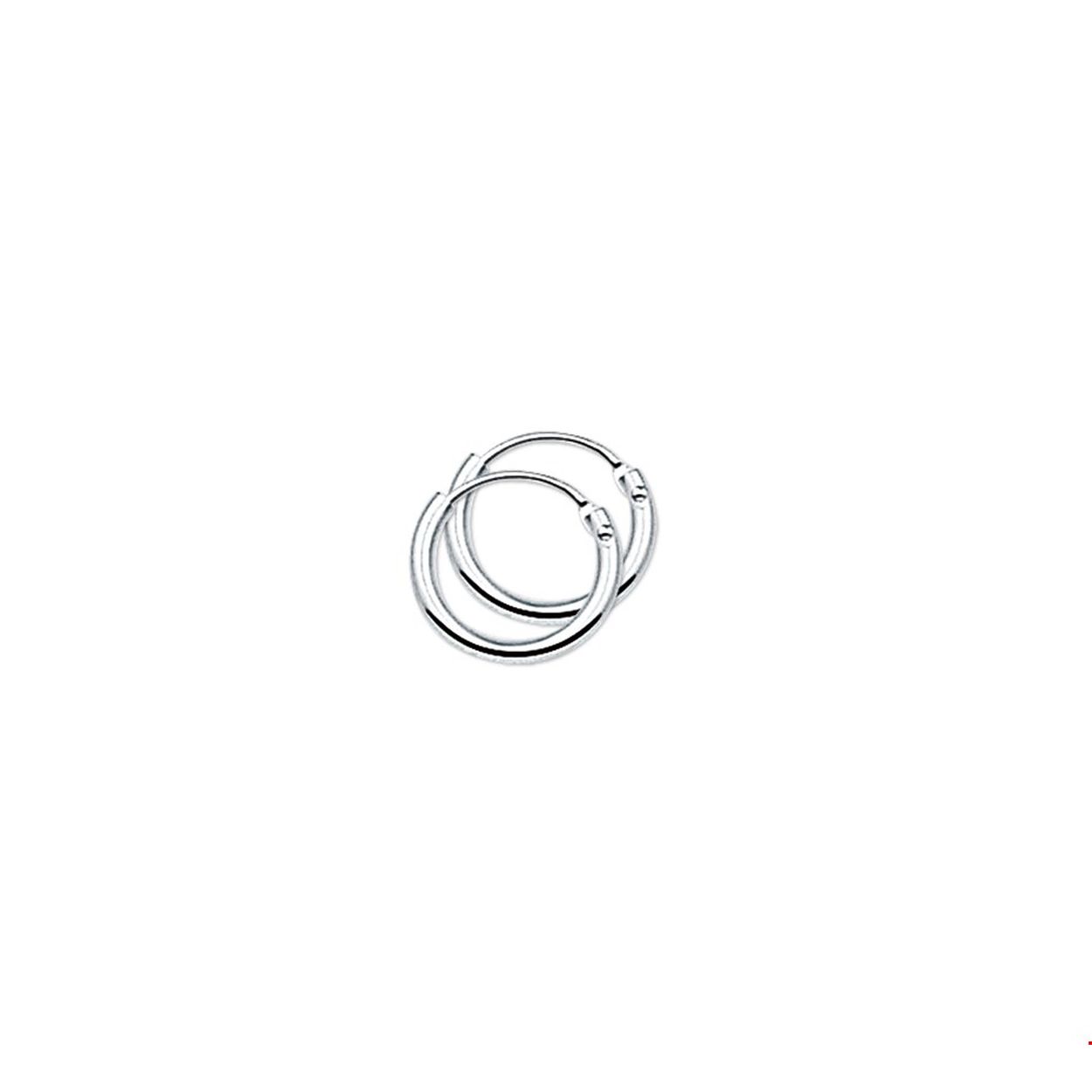 Zilver Oorringen Ronde Buis 11x1,3mm 