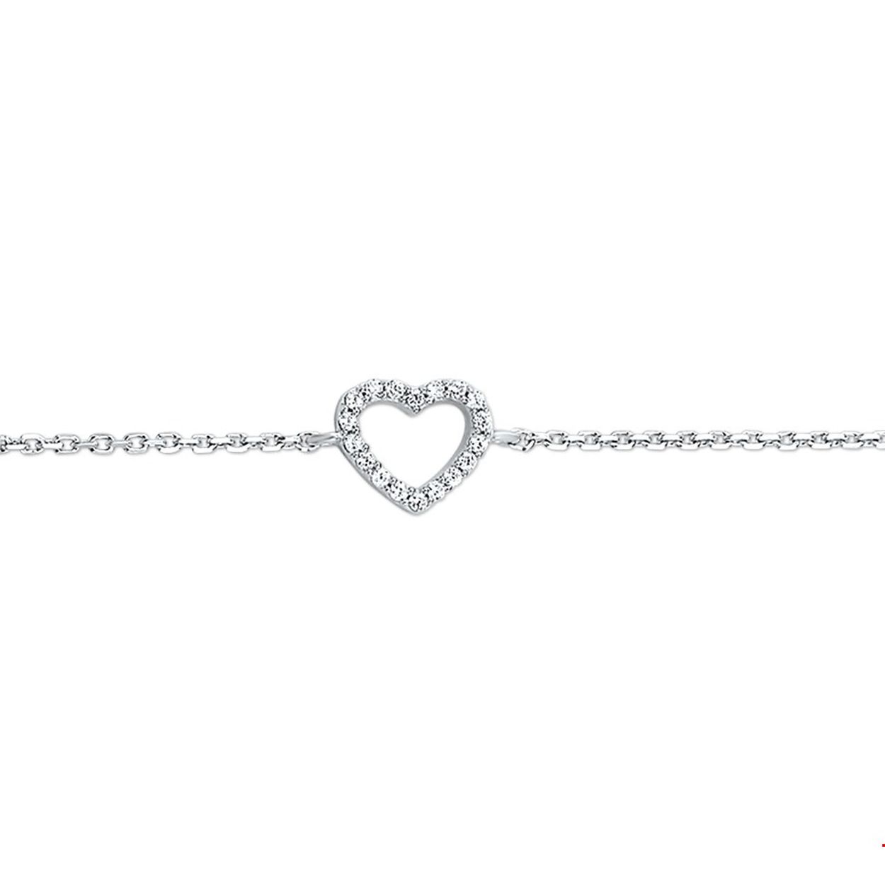 ARMBAND ZILVER HART 