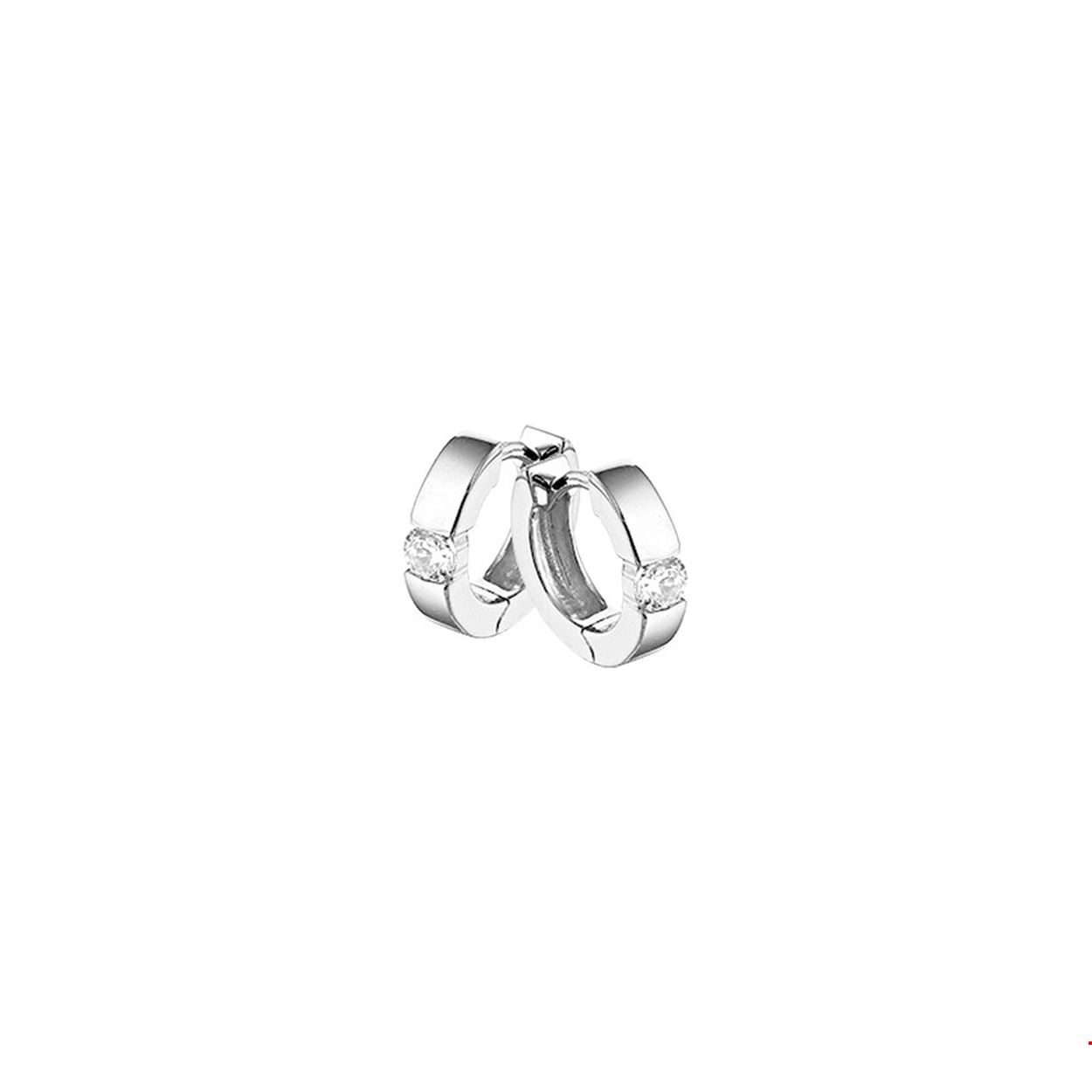 Zilver klapoorringen zirkonia 12,5x3mm 
Doelgroep: dames
Breedte: 3 mm
Zetting: span zetting