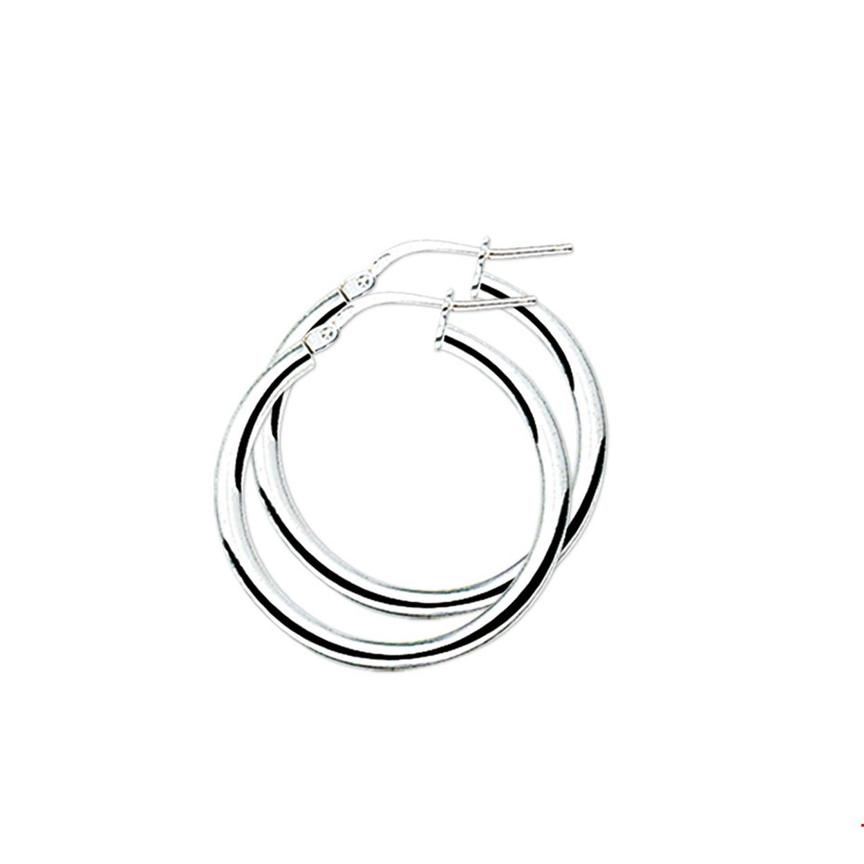 Zilveren oorringen ronde buis
Doelgroep: dames
Diameter: 25mm